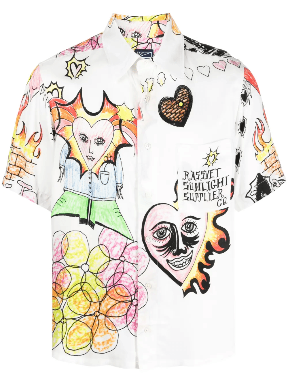 Drawstrings graphic-print shirt - Image 1