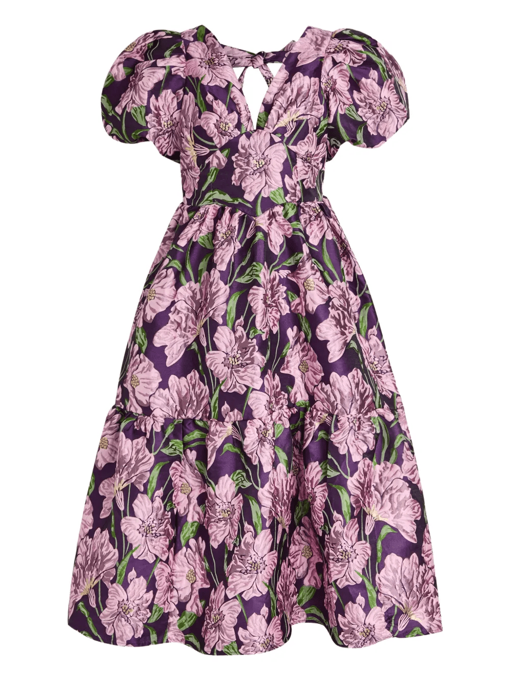 Floraison jacquard midi dress - Image 1