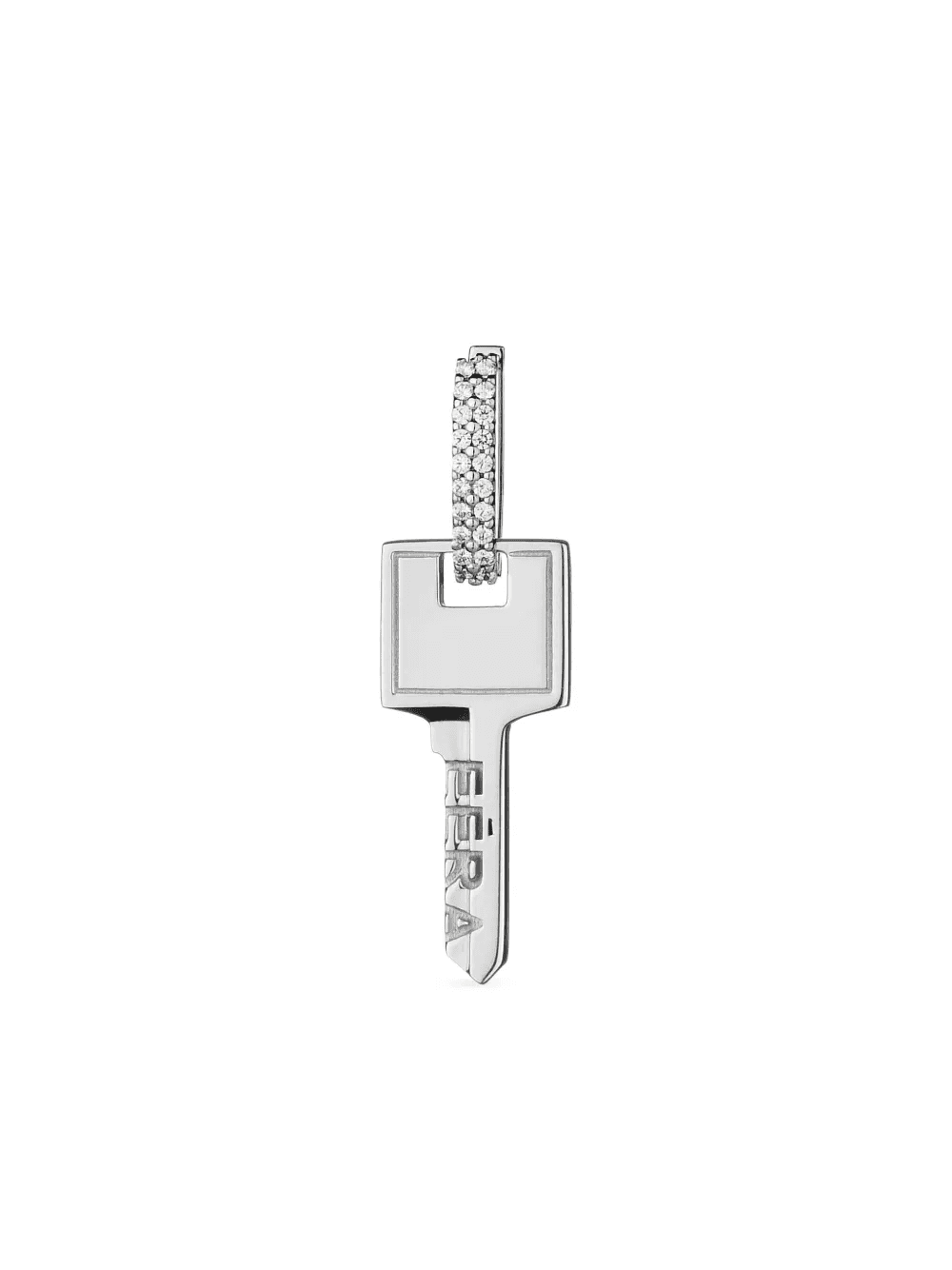18K white gold Key Small earring - Image 1