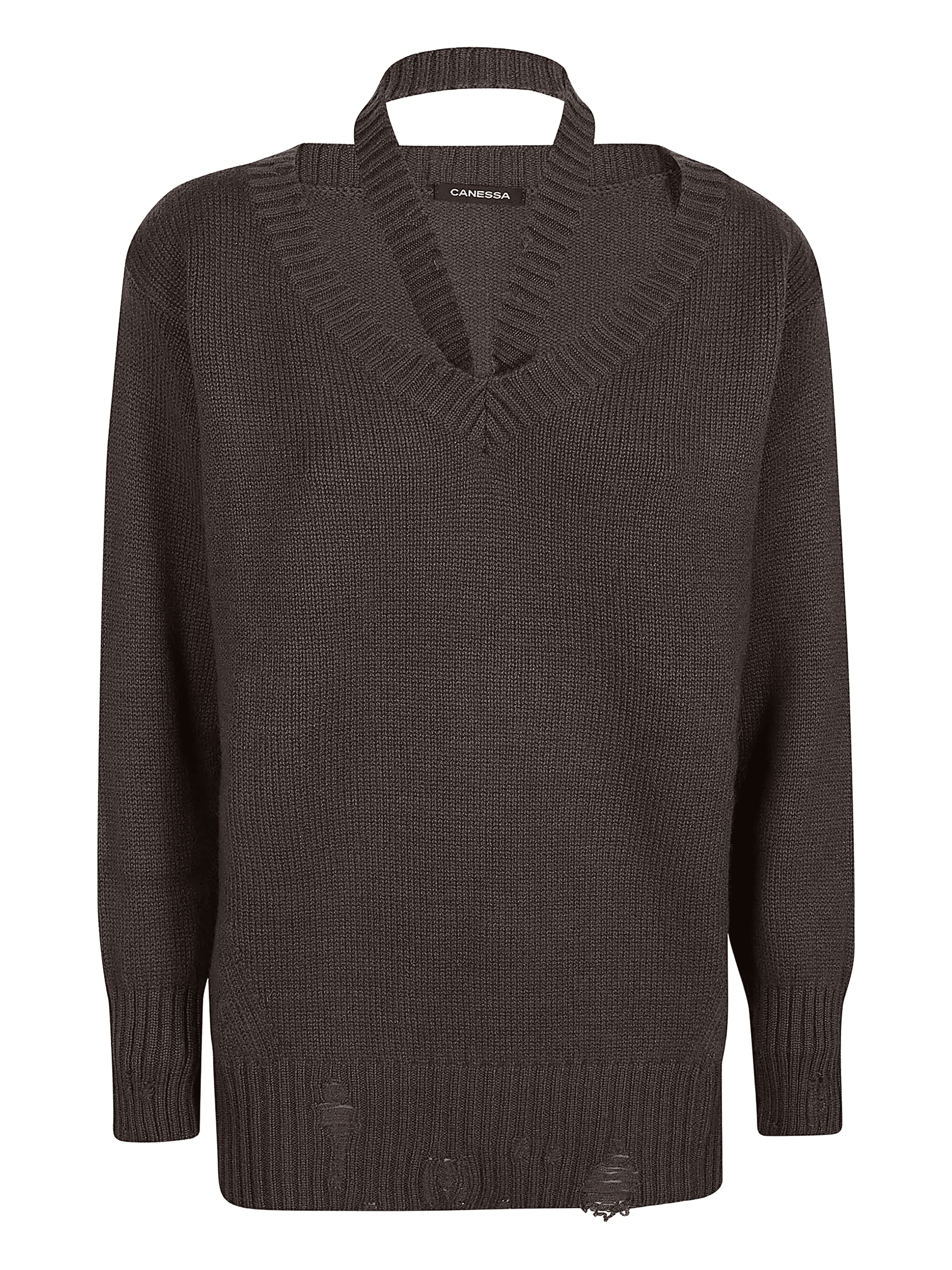 V-neck cashmere sweater - Image 1