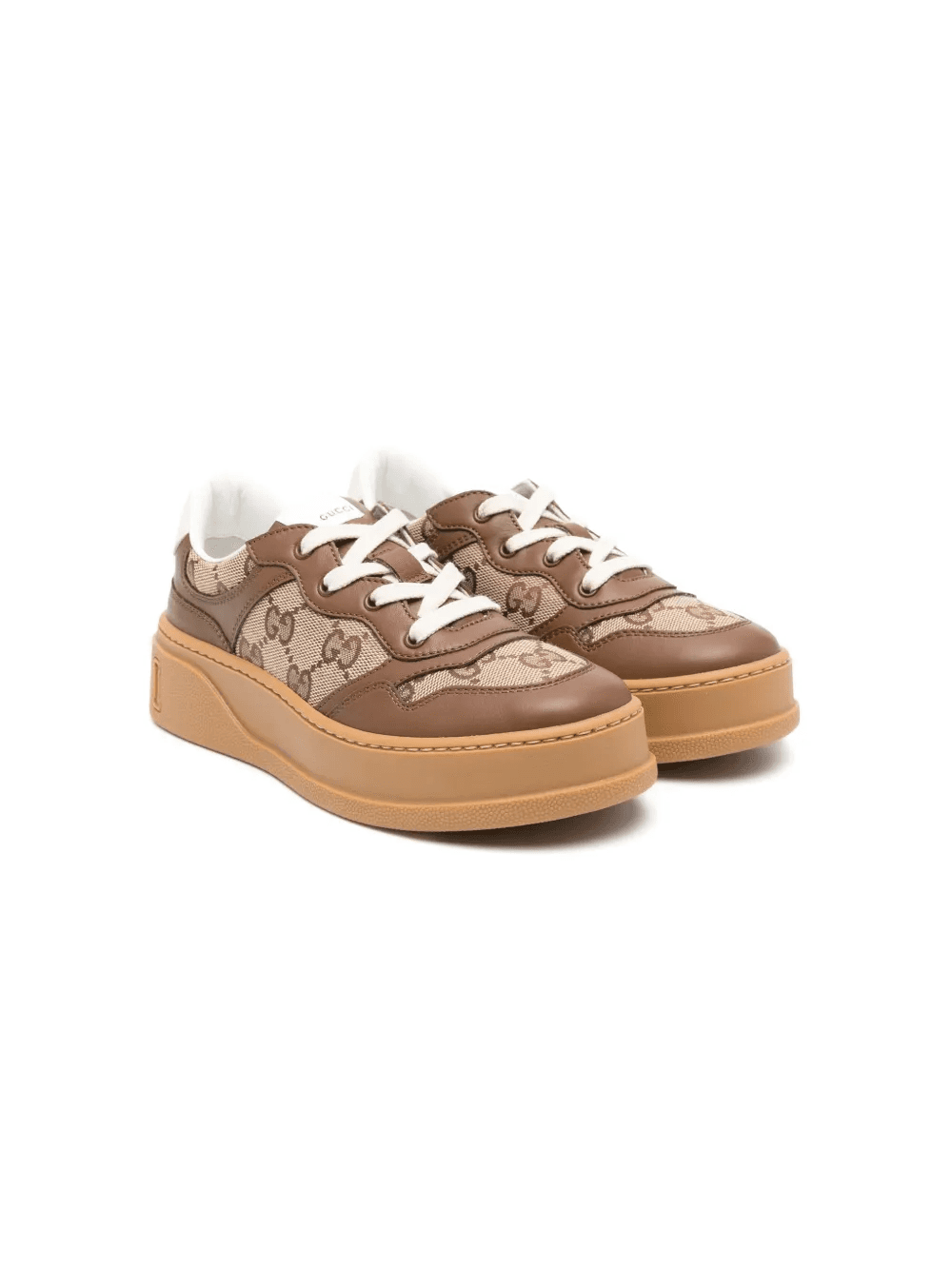 GG-canvas leather sneakers - Image 1
