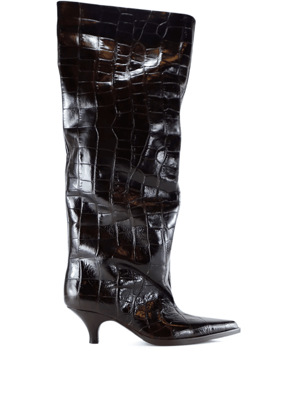 60mm Yolanda crocodile-effect boots - Image 1