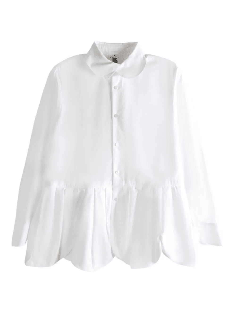Peter Pan collar pleated blouse - Image 1