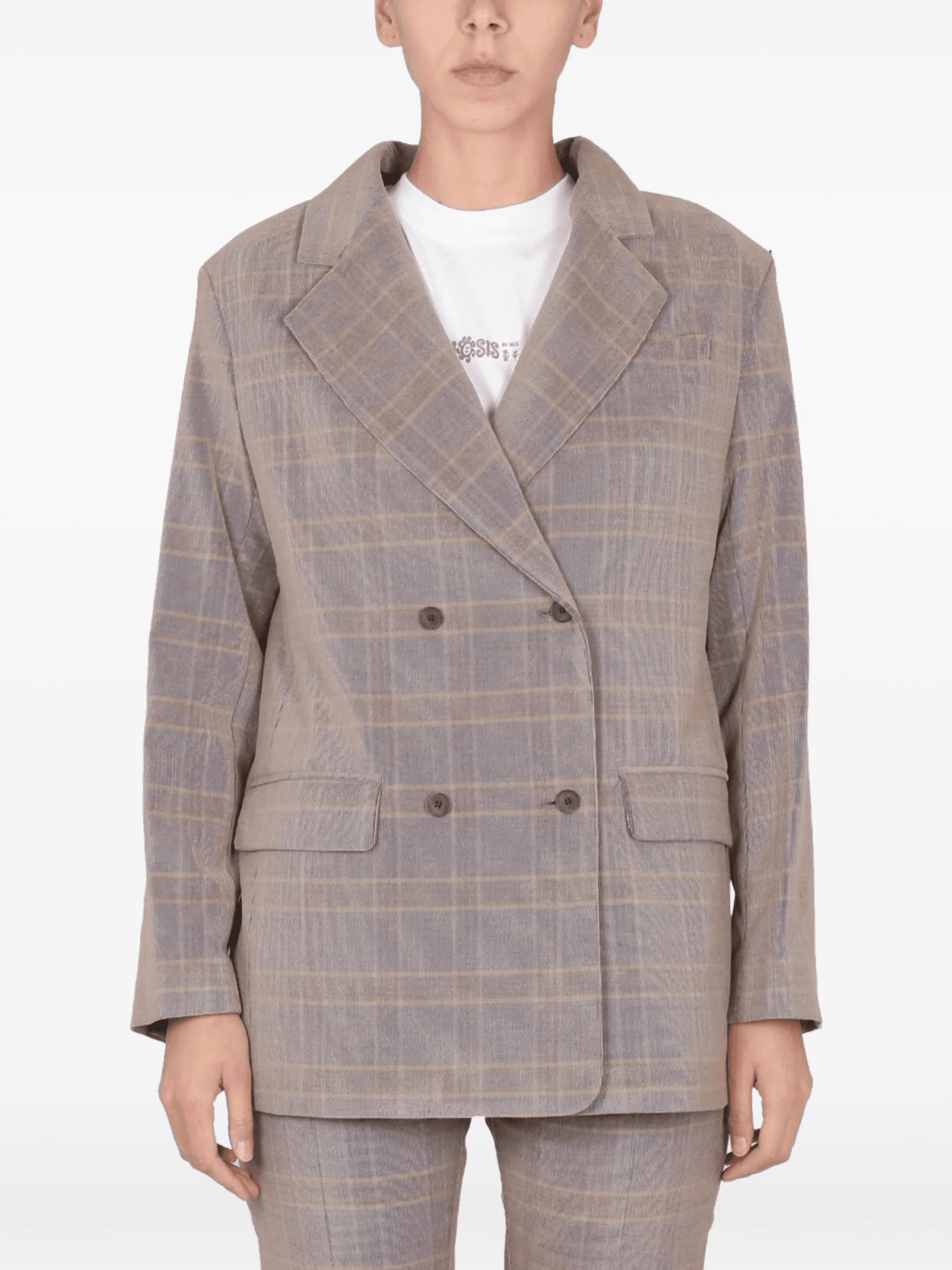 oversized checked blazer - Image 1