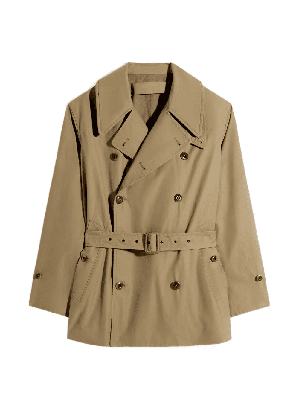 double-breasted belted coat - Image 1