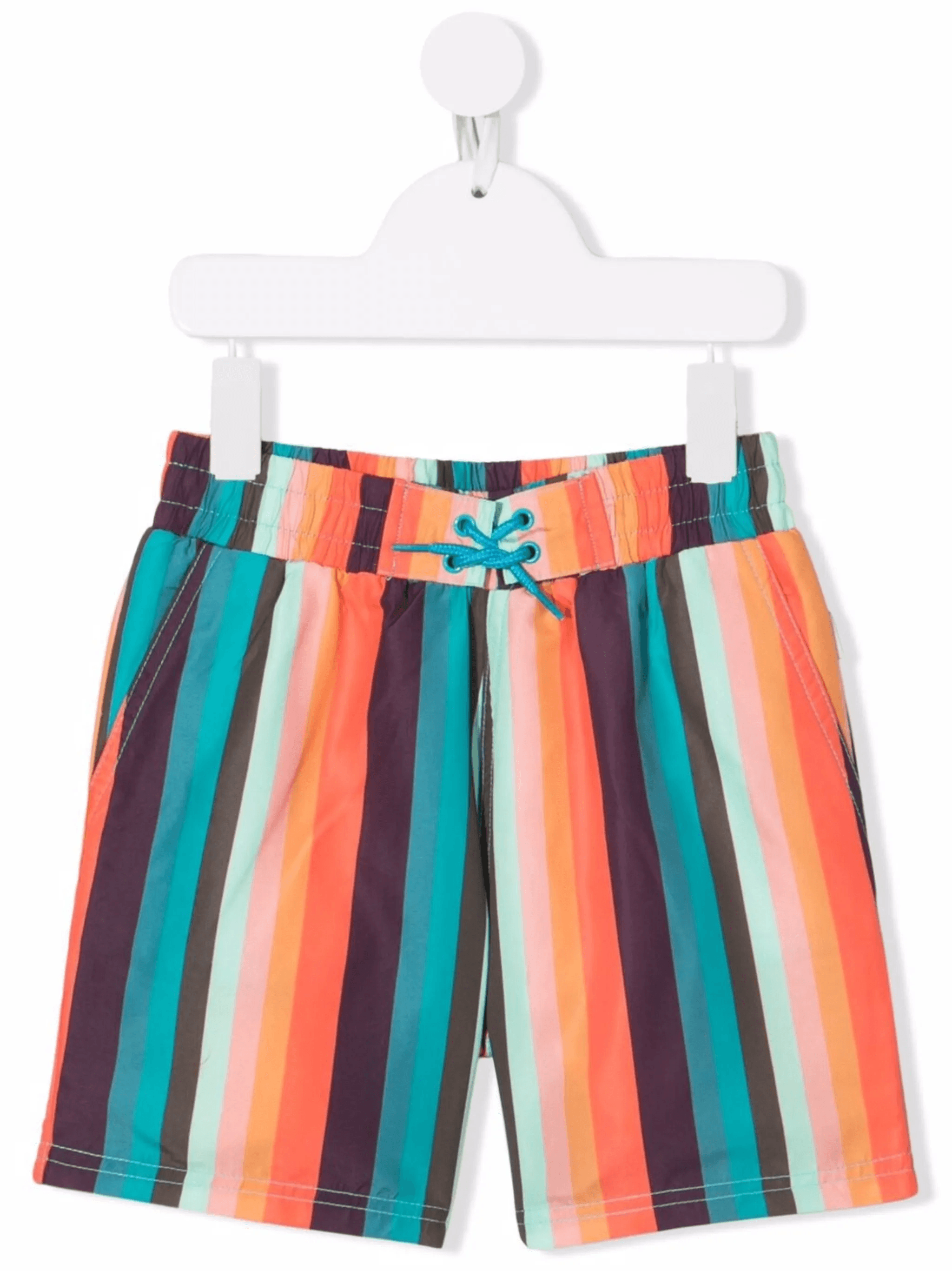 striped drawstring swim shorts - Image 1