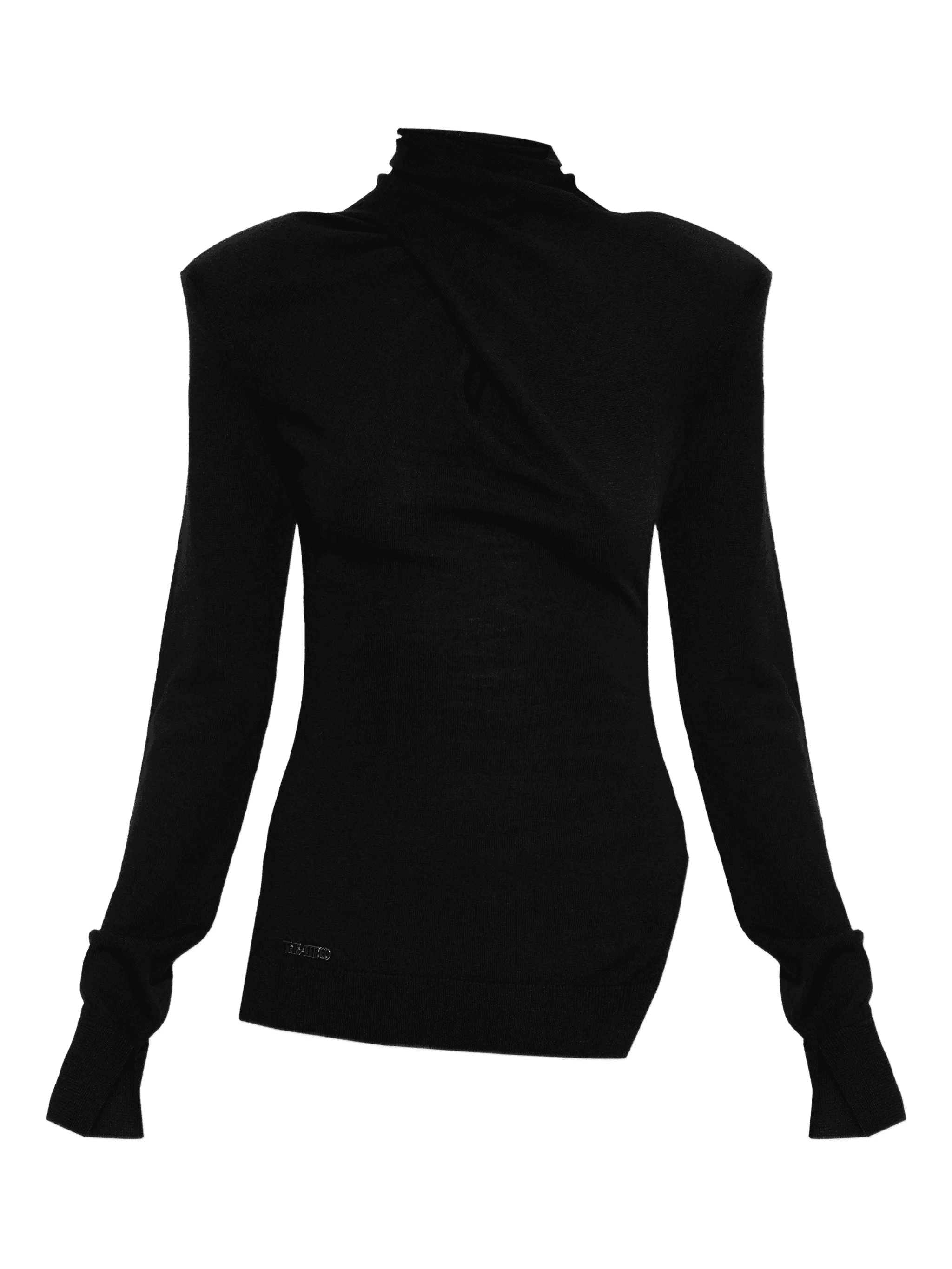twist-design turtleneck top - Image 1