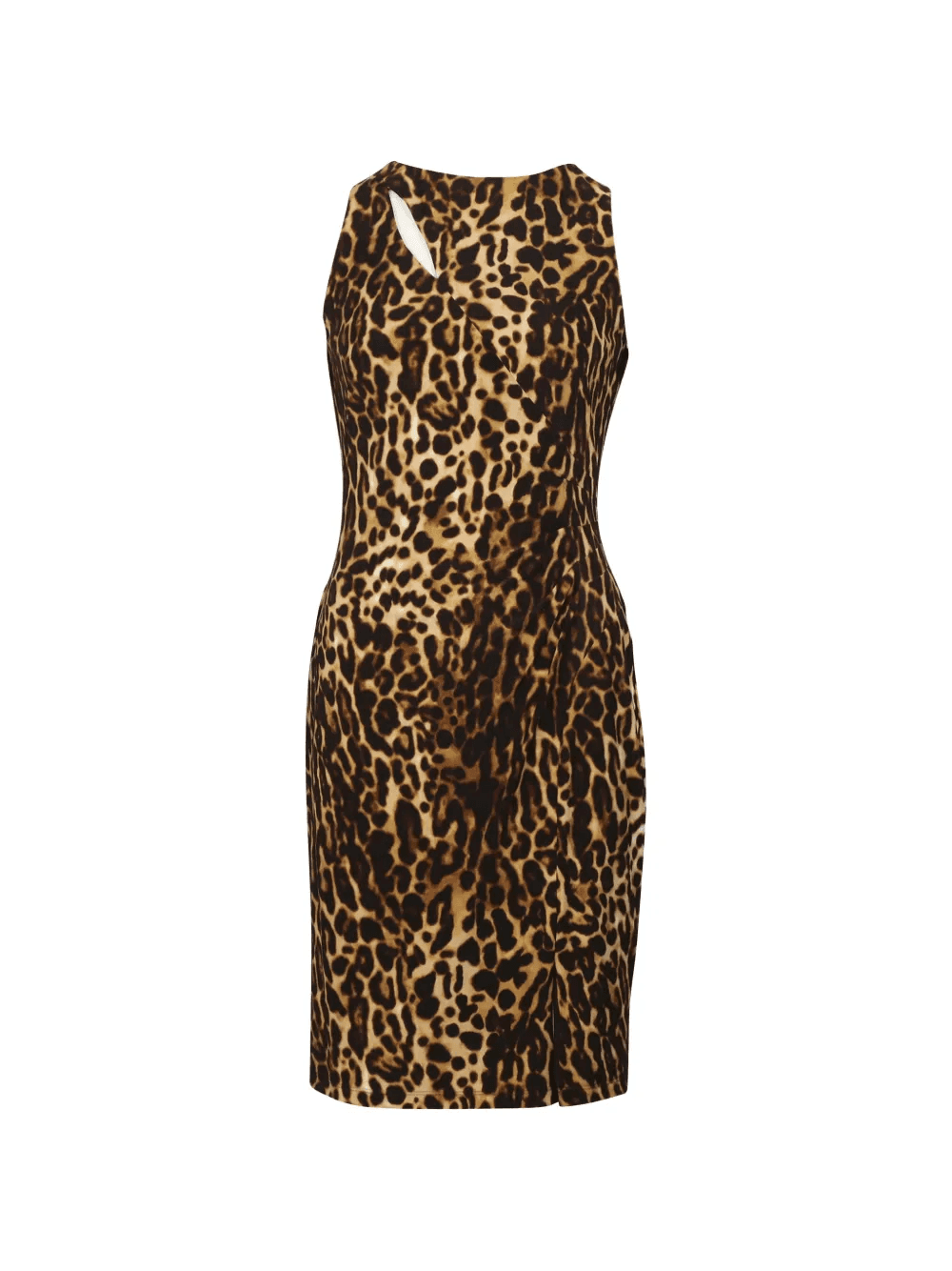 leopard-print keyhole dress - Image 1