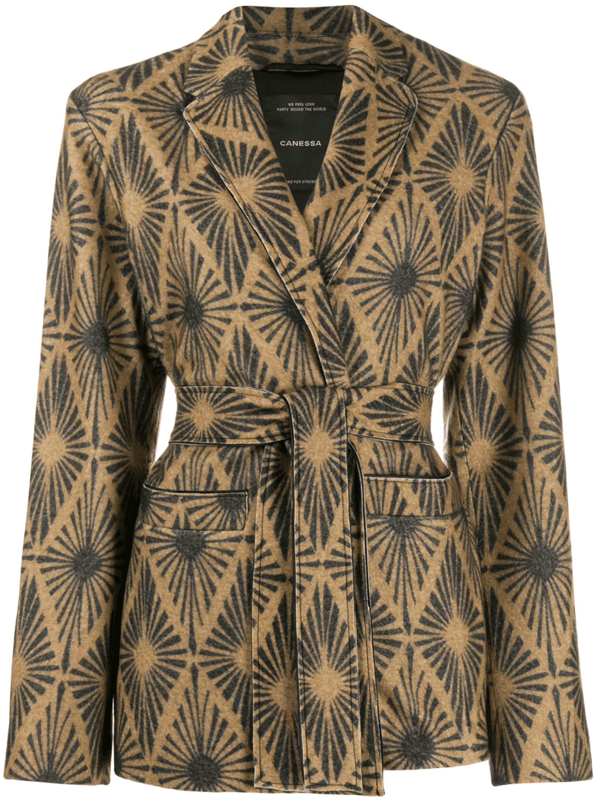 geometric sunburst print blazer - Image 1