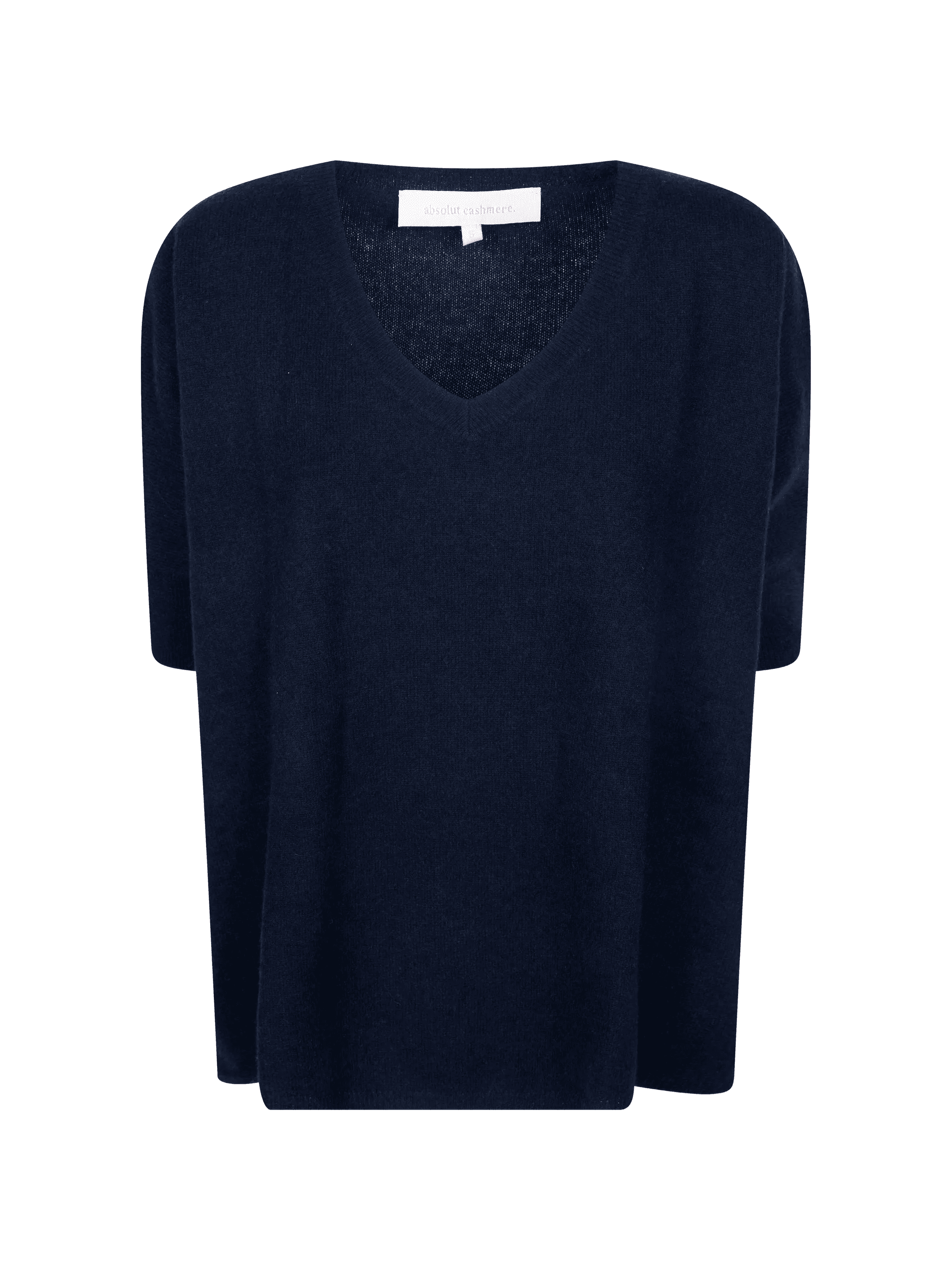 V-neck short-sleeved cashmere T-shirt - Image 1