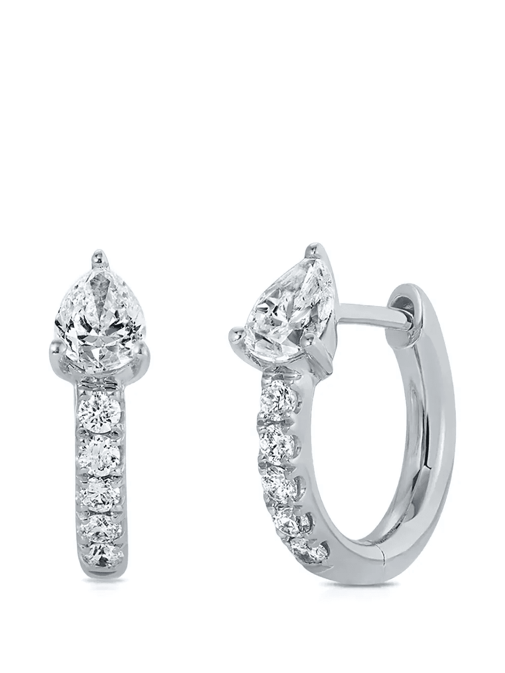 Bobbi huggies with marquise diamond earrings - Image 1