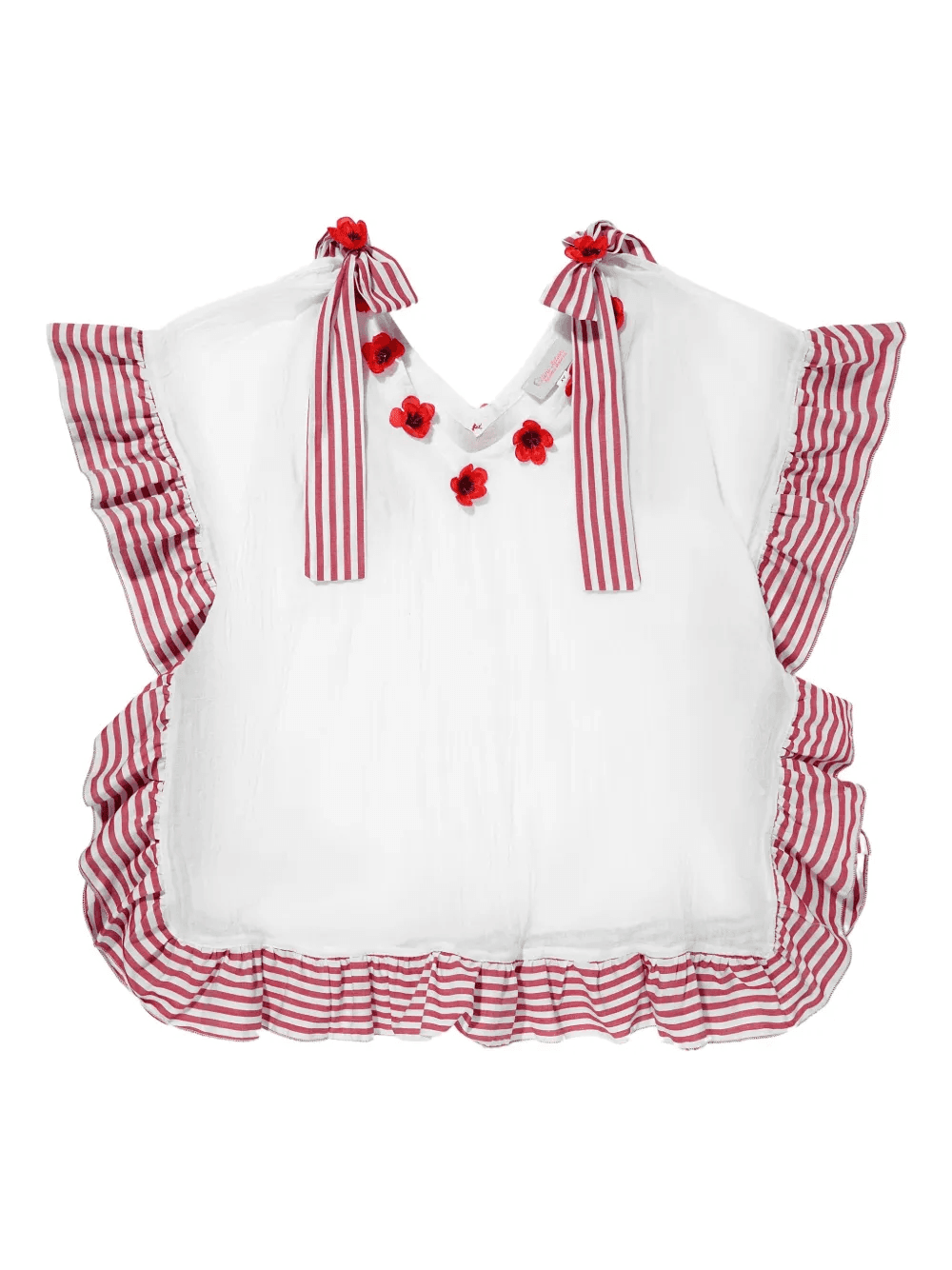 striped ruffled casual dress - Image 1
