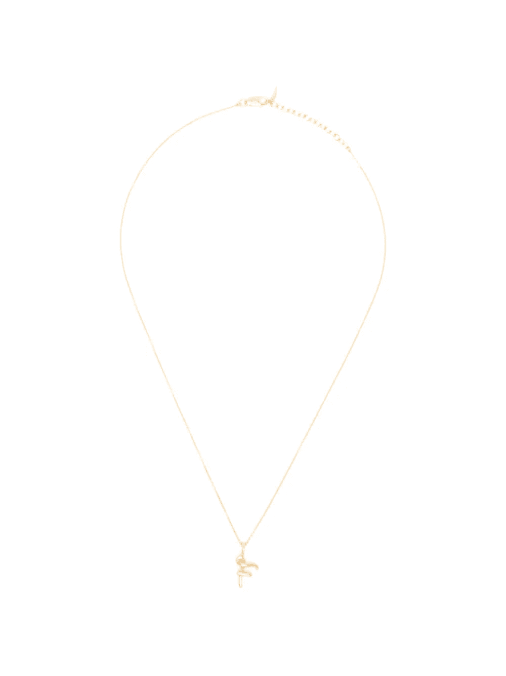 mini Curly Molten initial necklace - Image 1