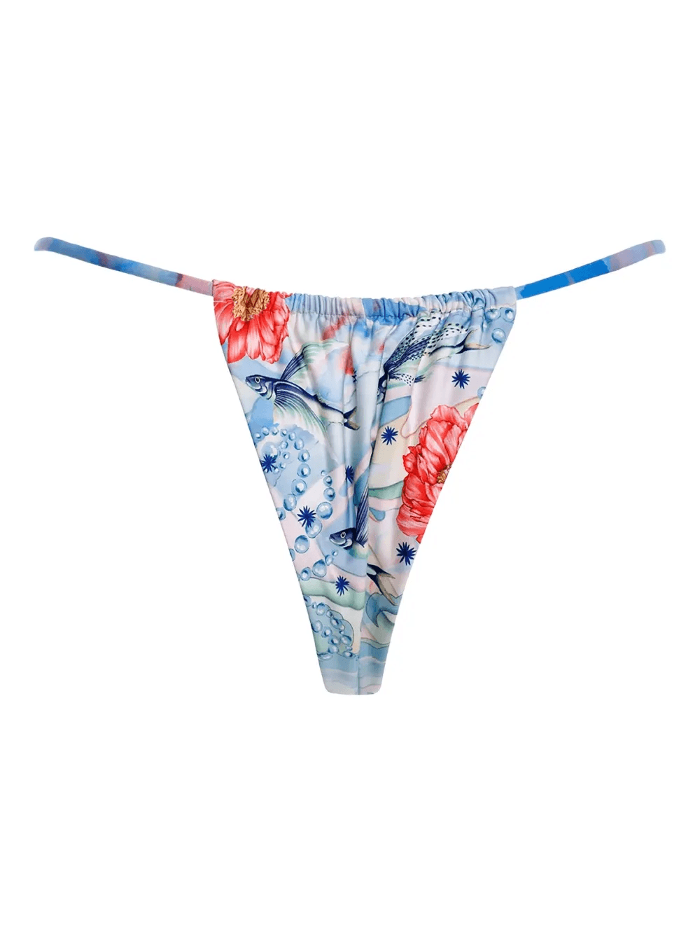 crystal-embellished floral bikini bottoms - Image 1