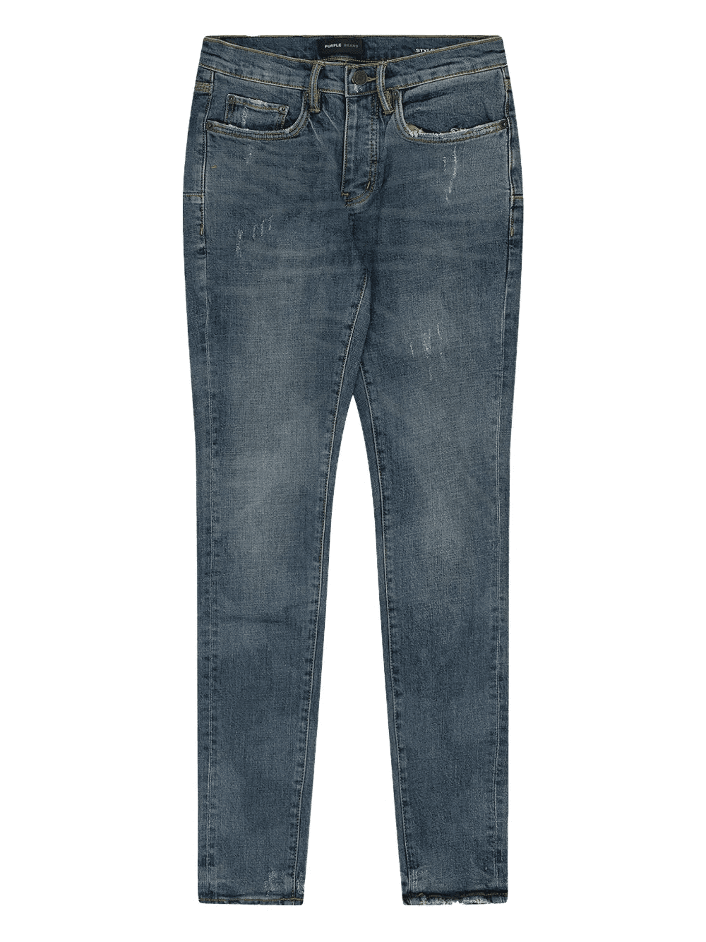 perforated indigo denim - Image 1