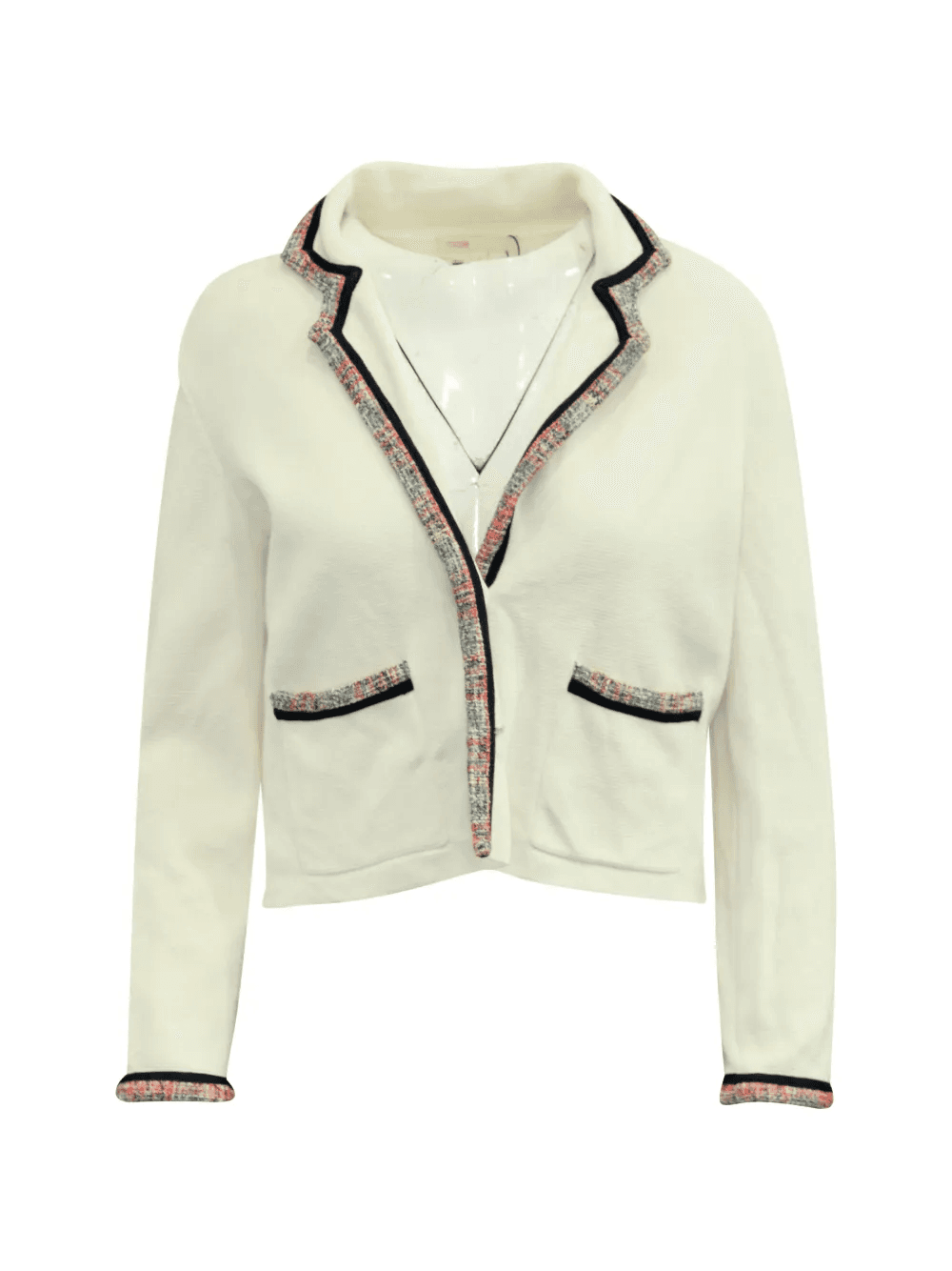 trimmed cardigan - Image 1