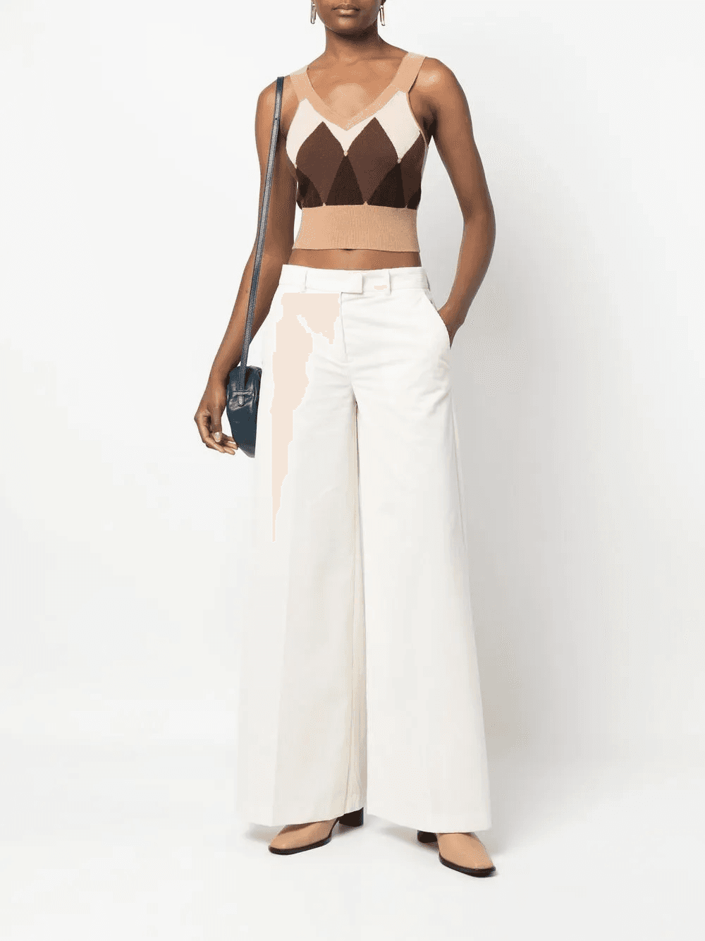cotton wide-leg trousers - Image 1