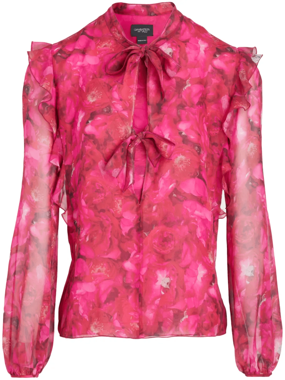 floral-print silk-georgette blouse - Image 1