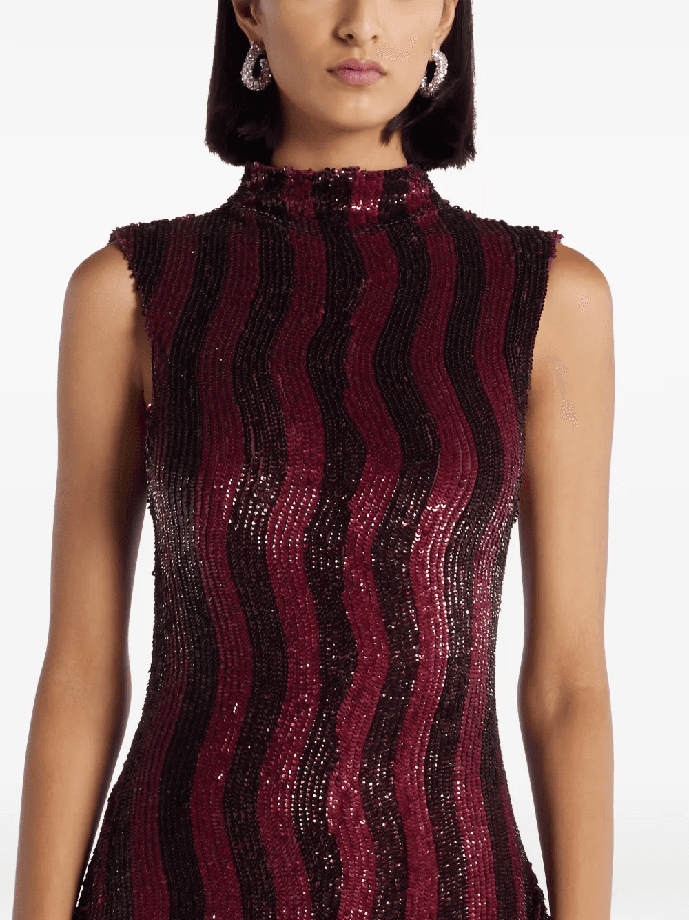 Leonie sequin striped midi dress - Image 1
