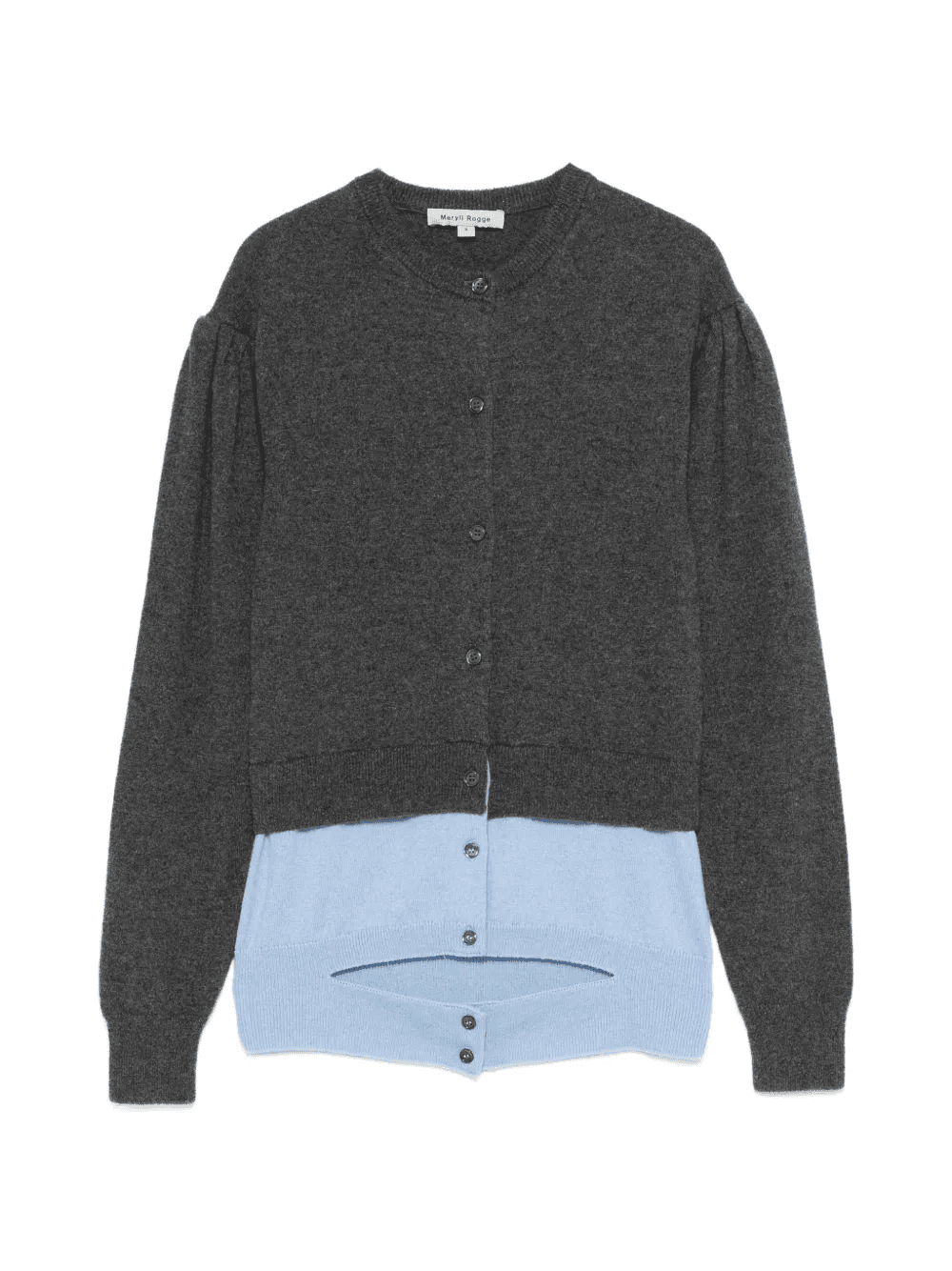 puff-sleeve cardigan - Image 1