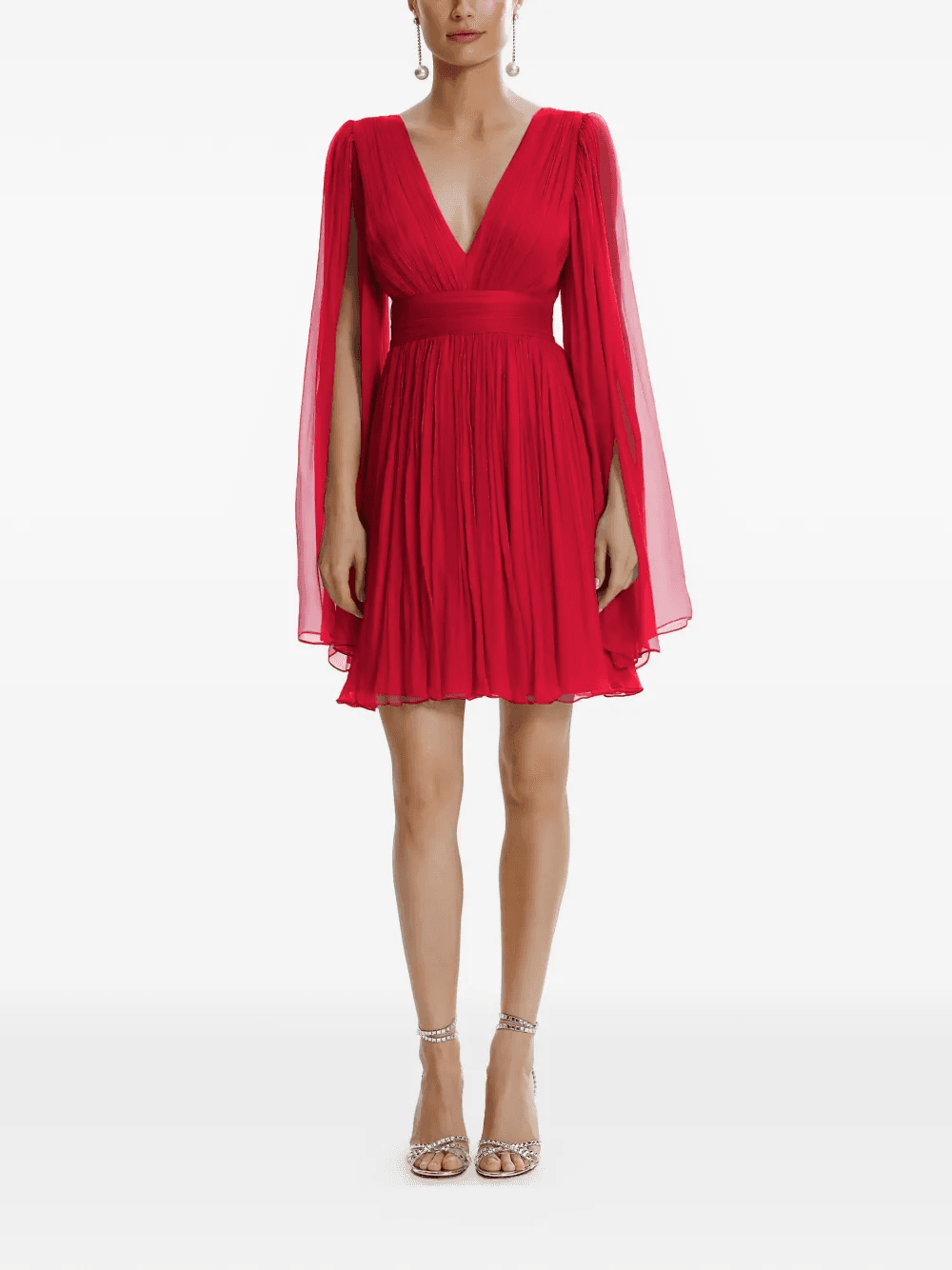 Palmer V-neck silk mini dress - Image 1