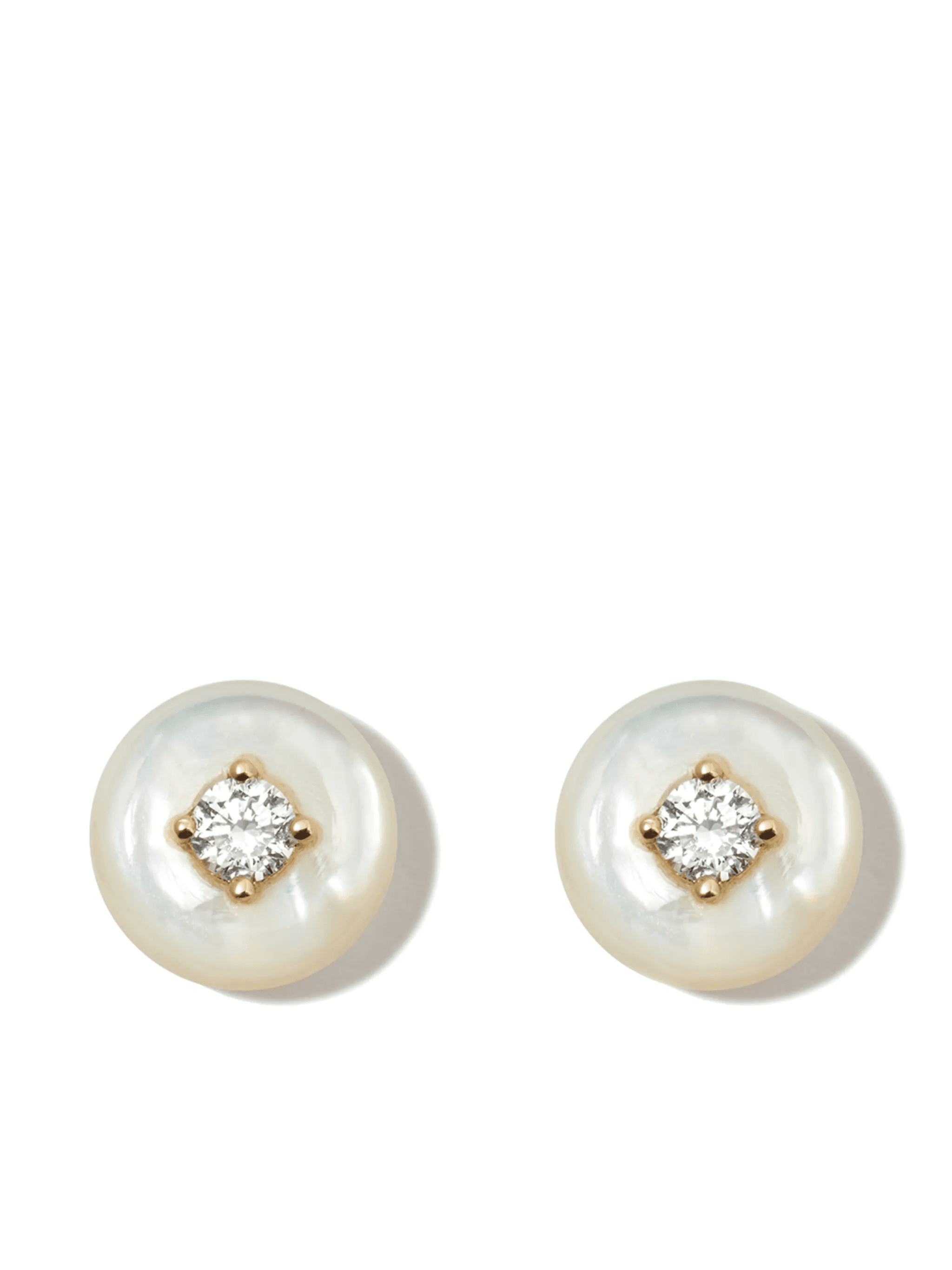 18kt yellow gold Surround diamond stud earrings - Image 1