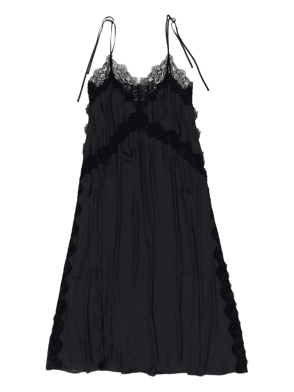 lace-trimmed slip midi dress - Image 1