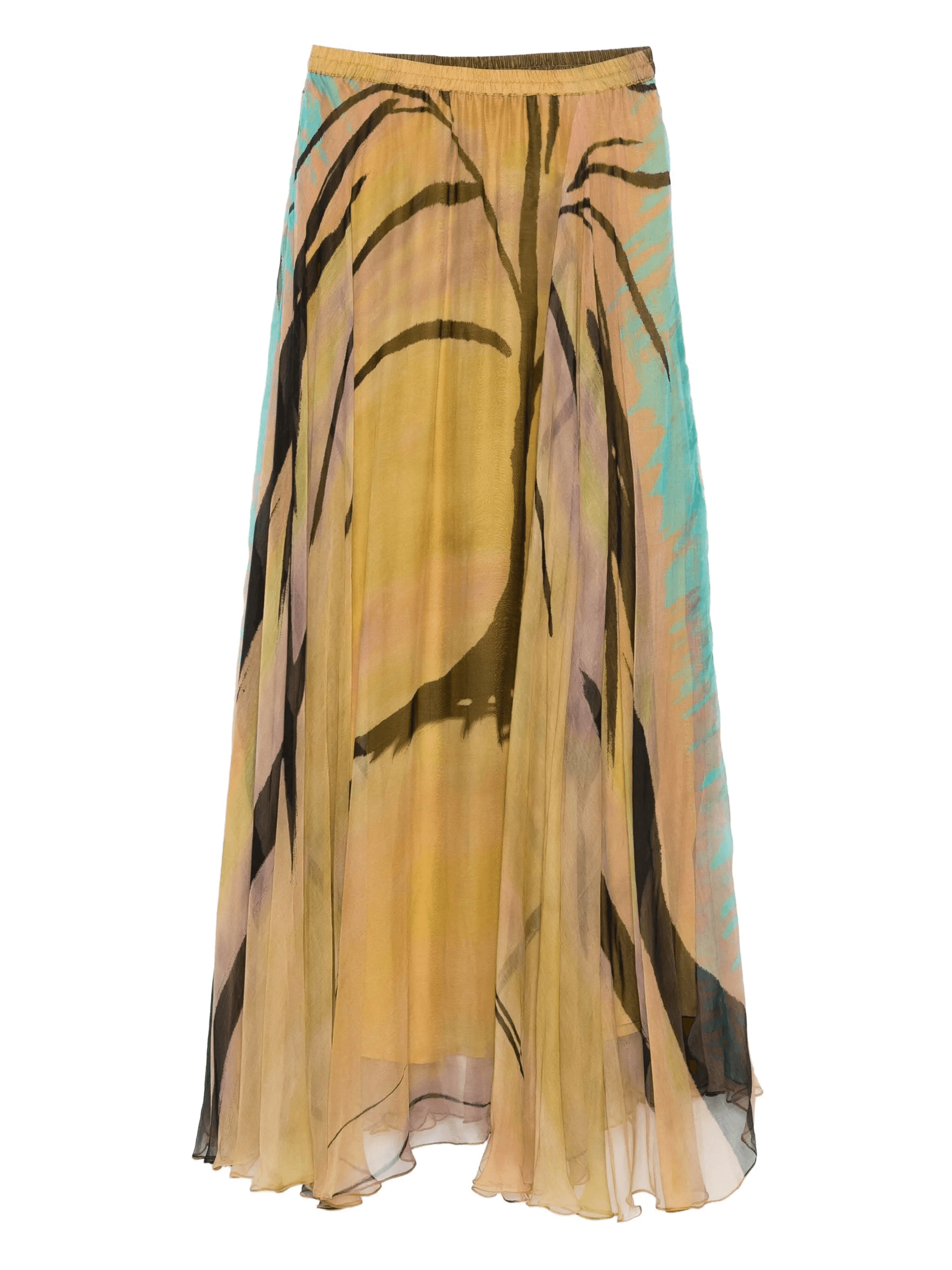 abstract-print pleated skirt - Image 1