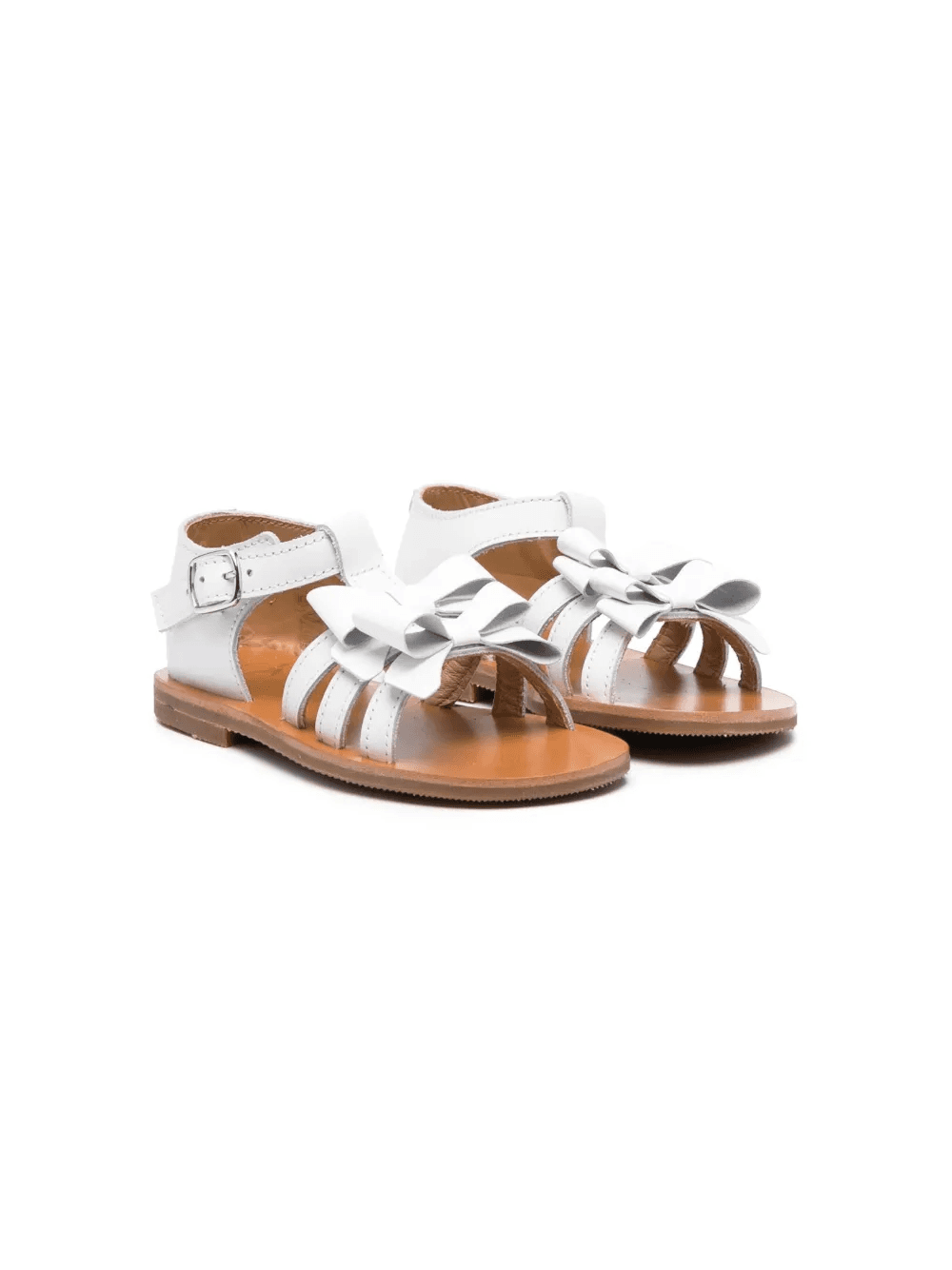 open-toe leather sandals - Image 1