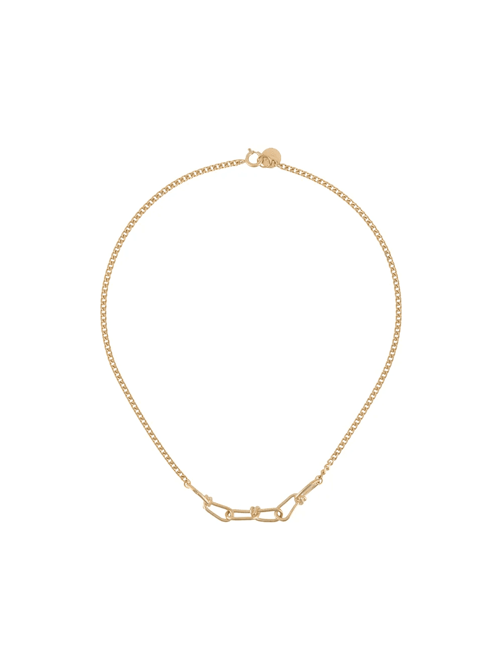 wire chain gourmette necklace - Image 1