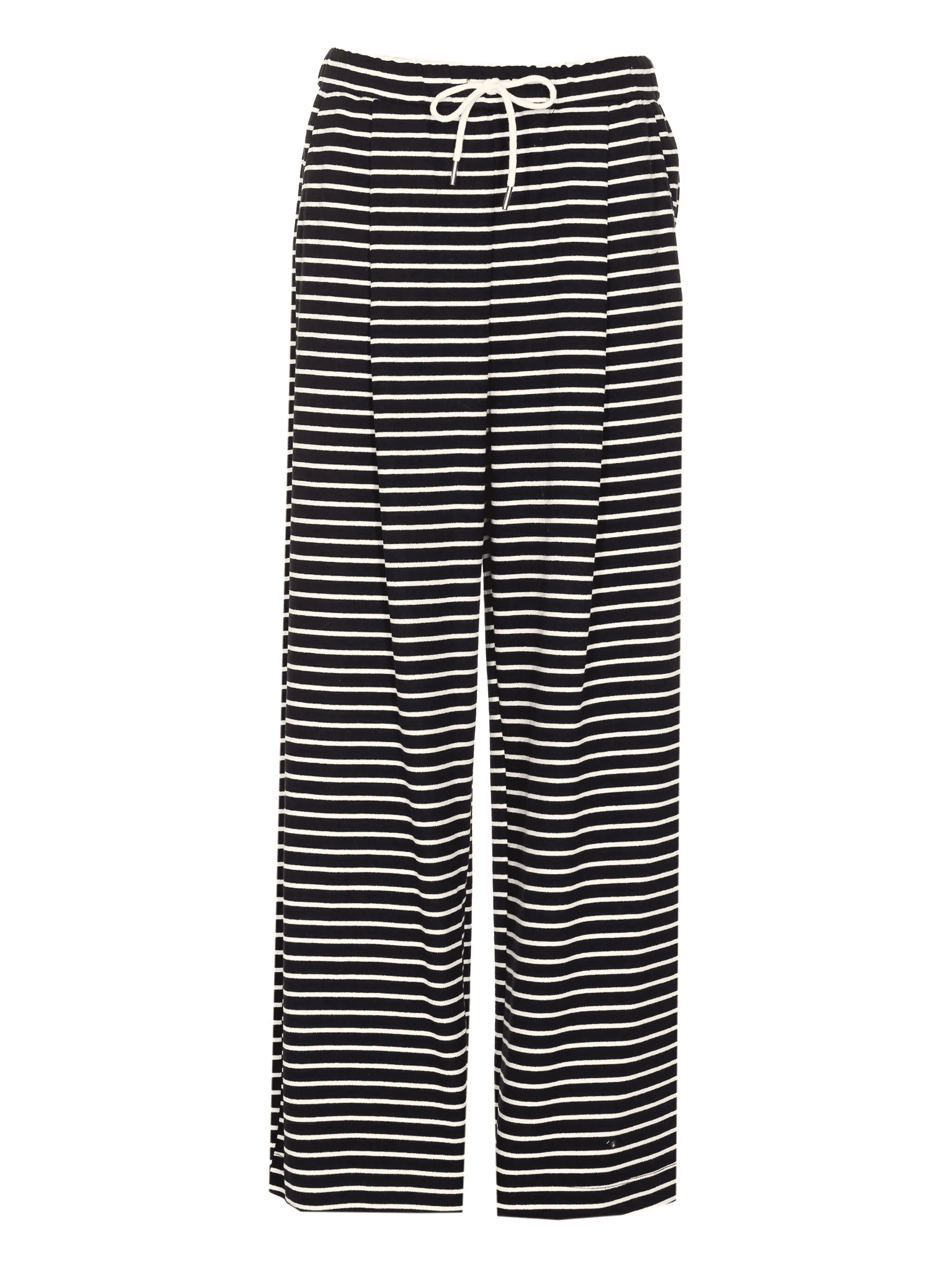 striped-pattern elastic-waistband trousers - Image 1