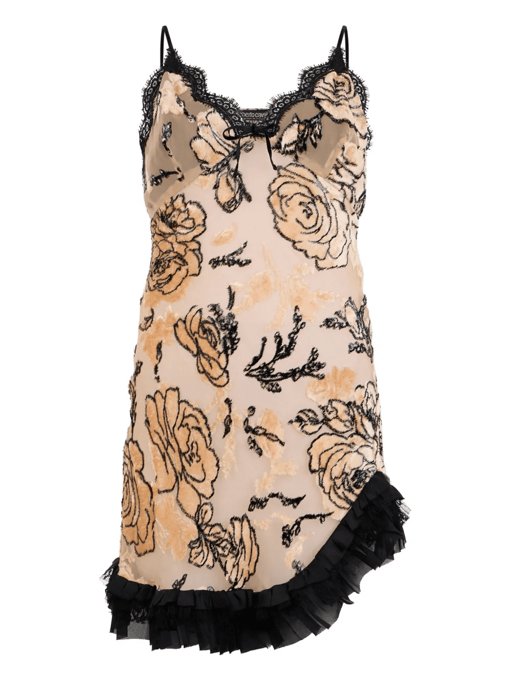 rose-print ruffled dress - Image 1