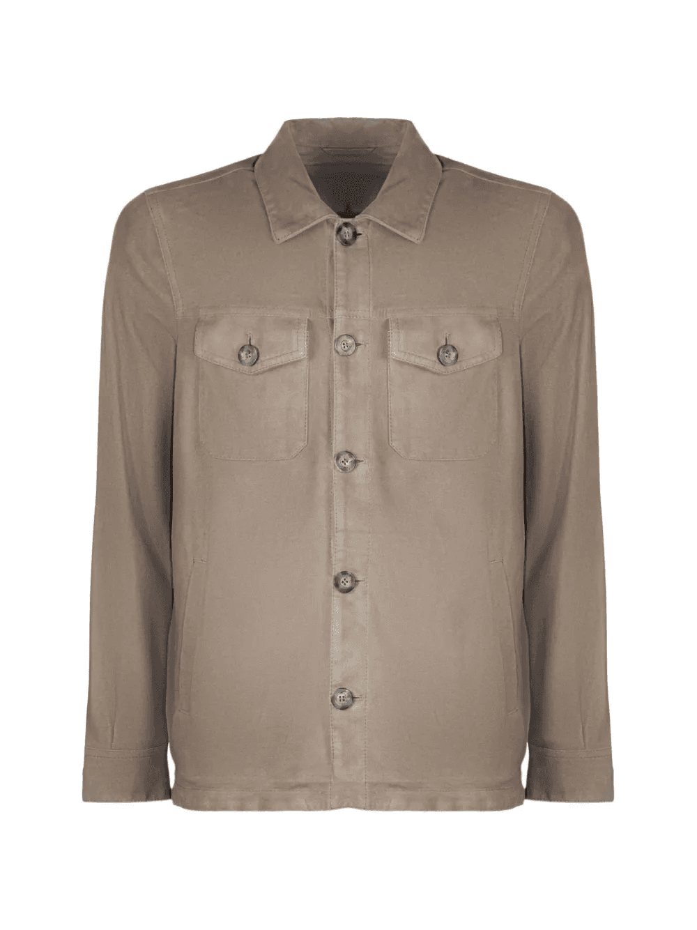 Urano button-front suede shirt jacket - Image 1