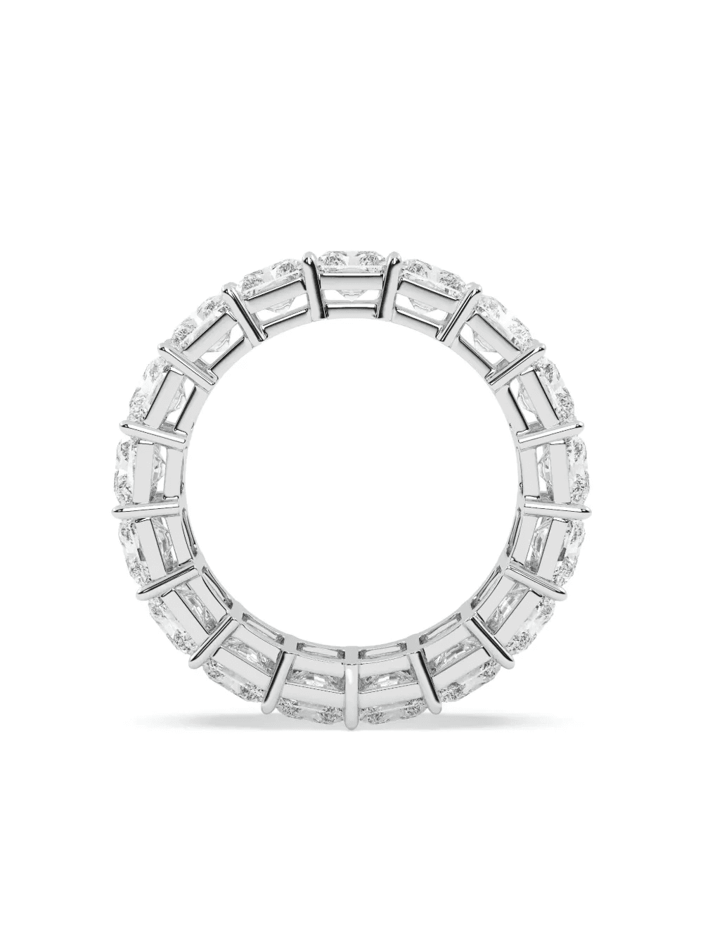 14K white gold diamond eternity ring - Image 1