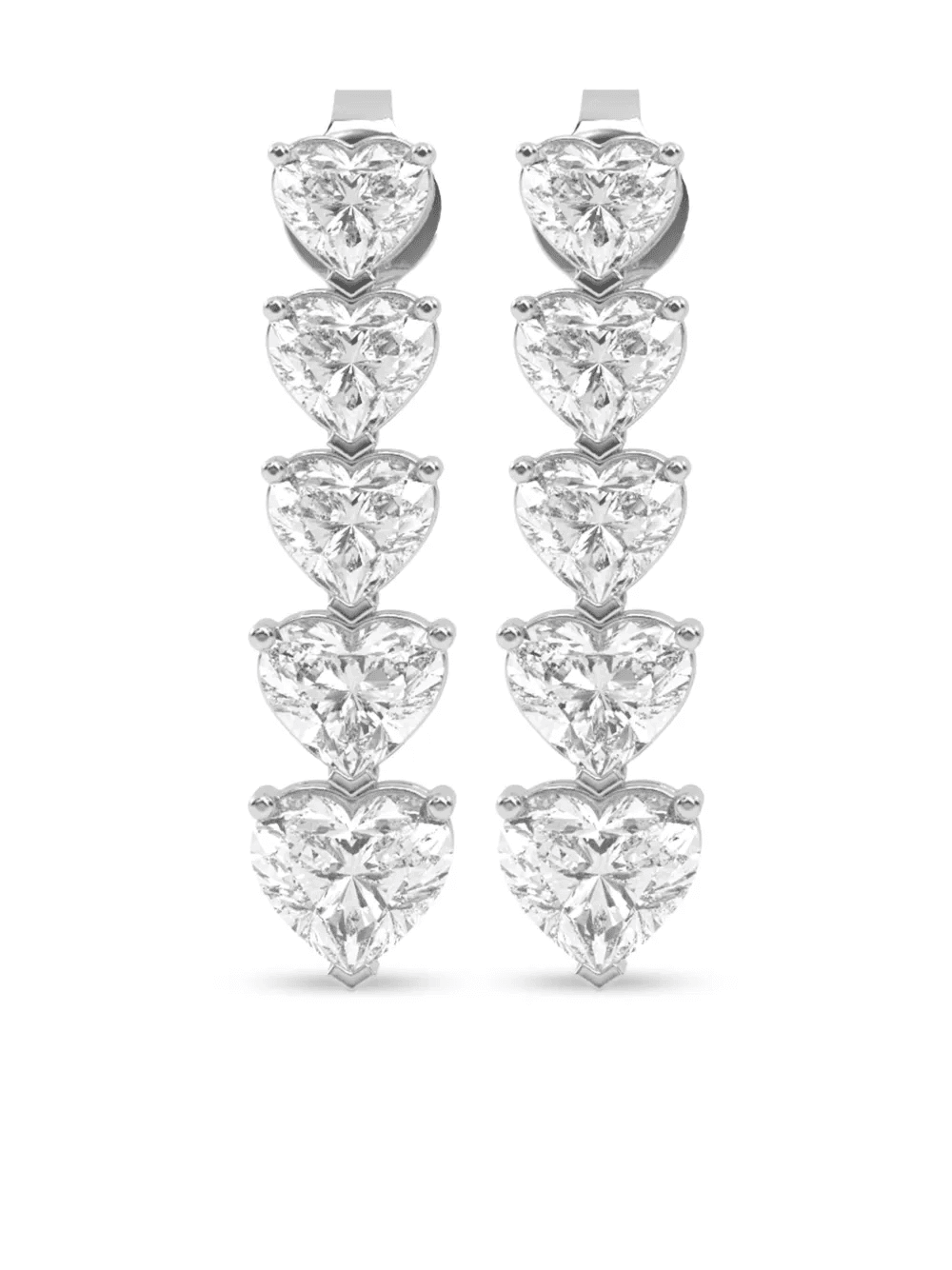 14kt white gold Cara diamond earrings - Image 1