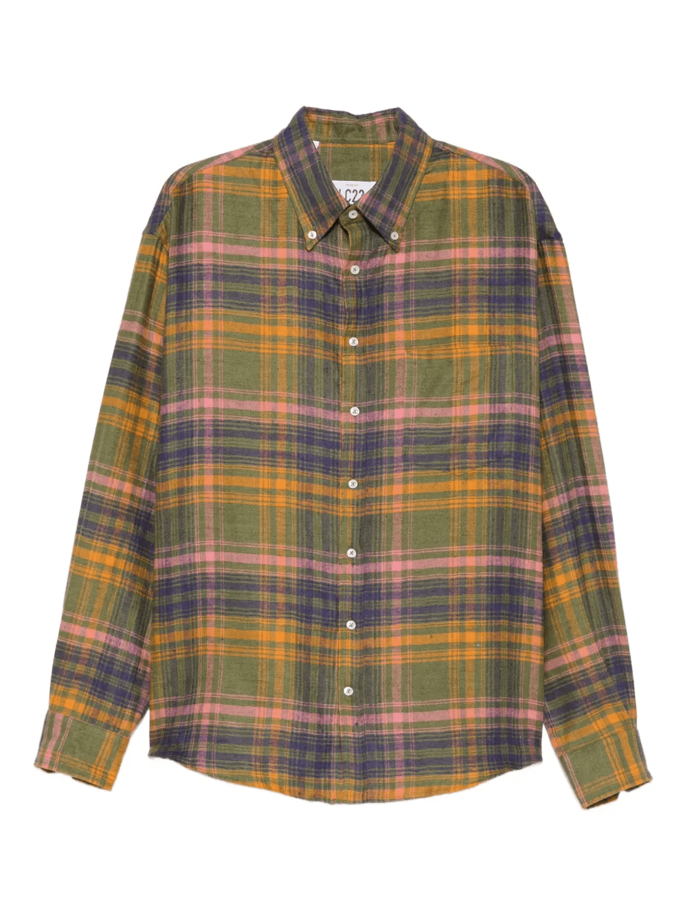 plaid-pattern chest-pocket shirt - Image 1