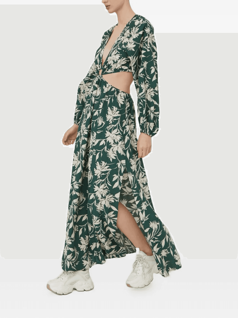 floral-print cut-out maxi dress - Image 1