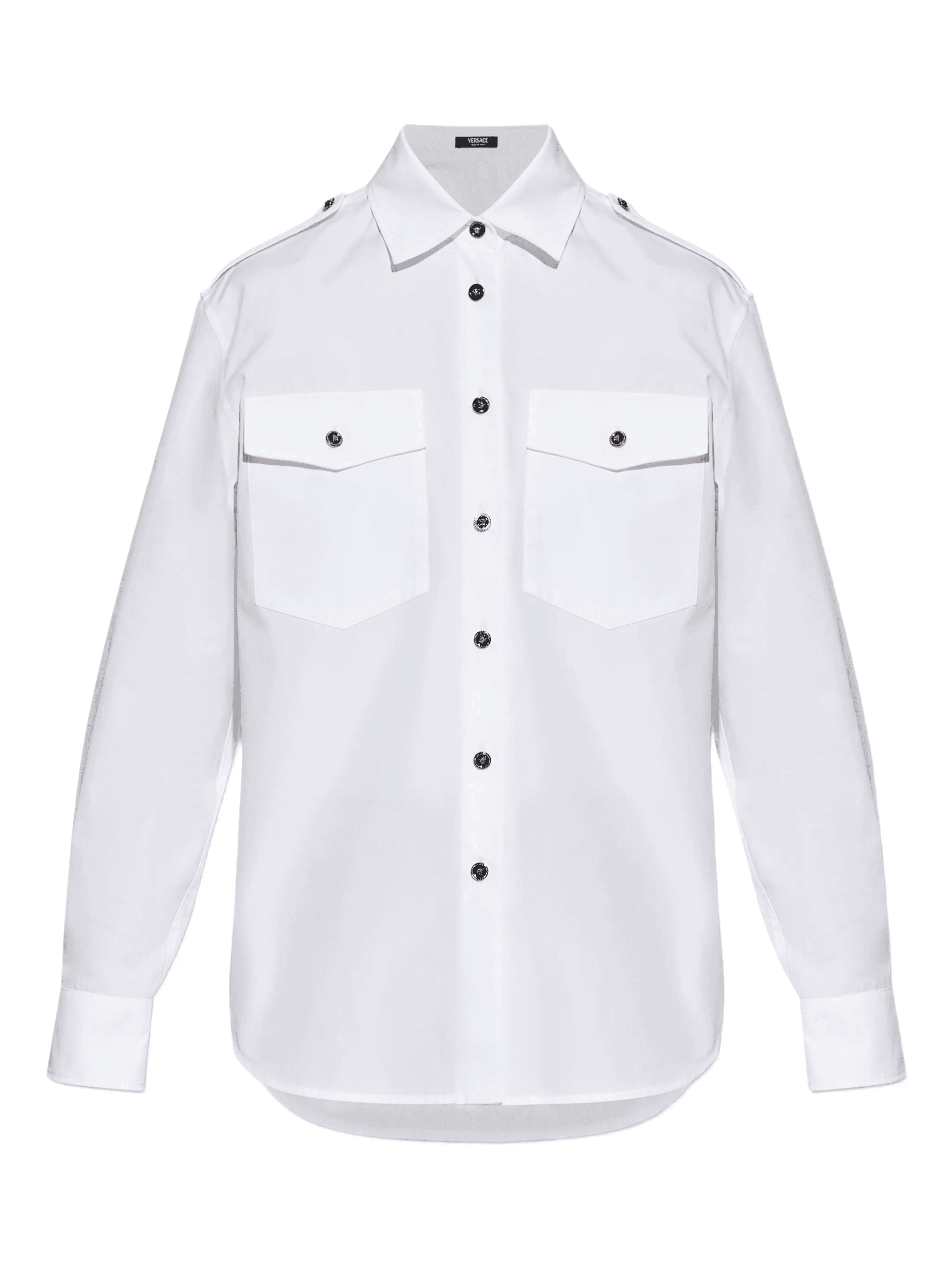 flap-pocket buttoned shirt - Image 1