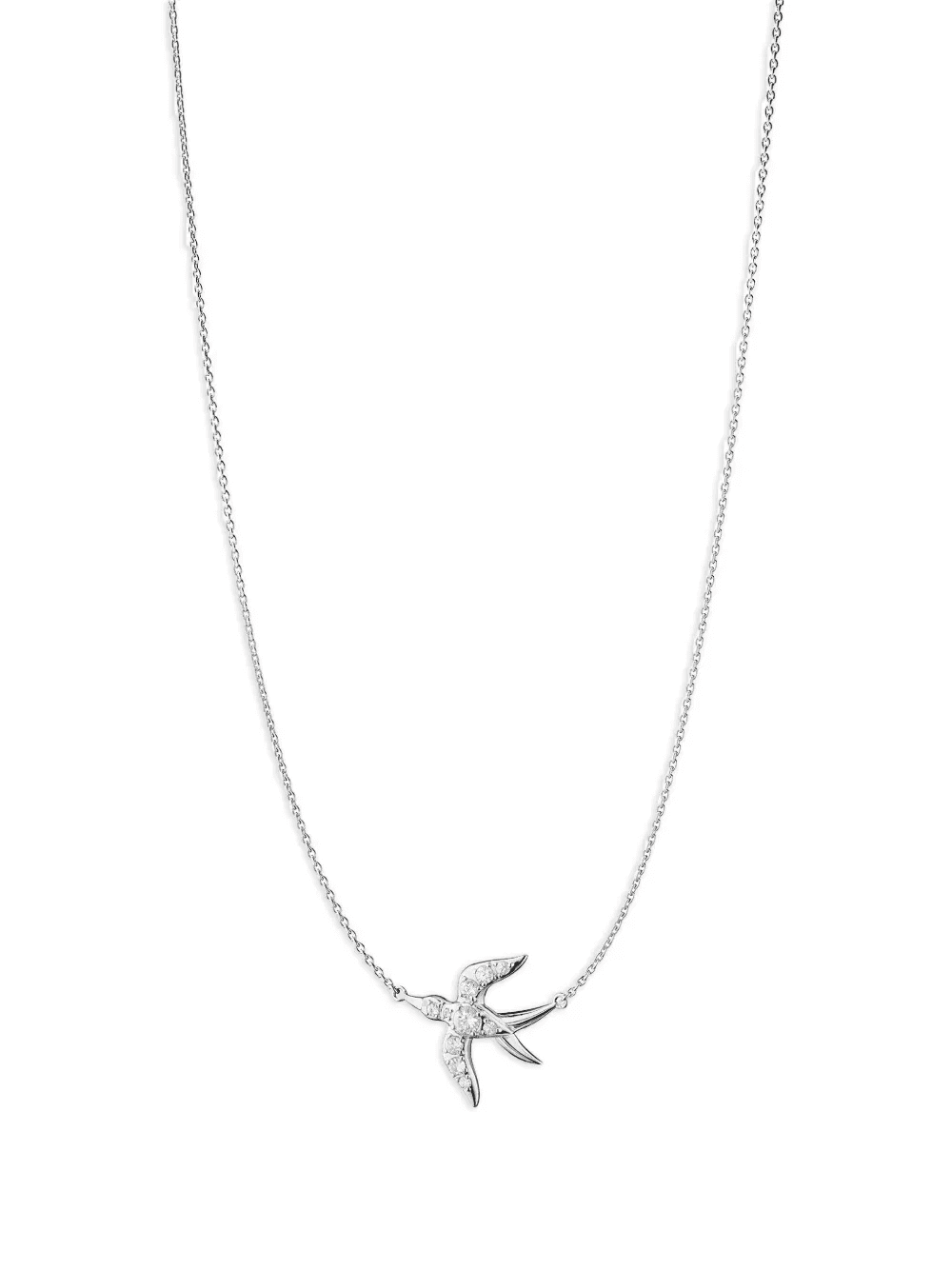 White Sapphire Freedom Swallow embellished necklace - Image 1