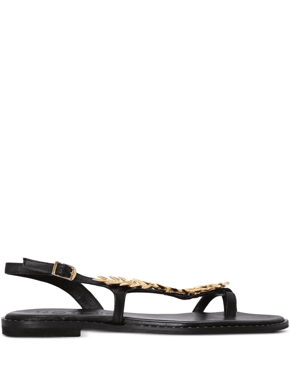 leaf-embellished slingback sandals - Image 1