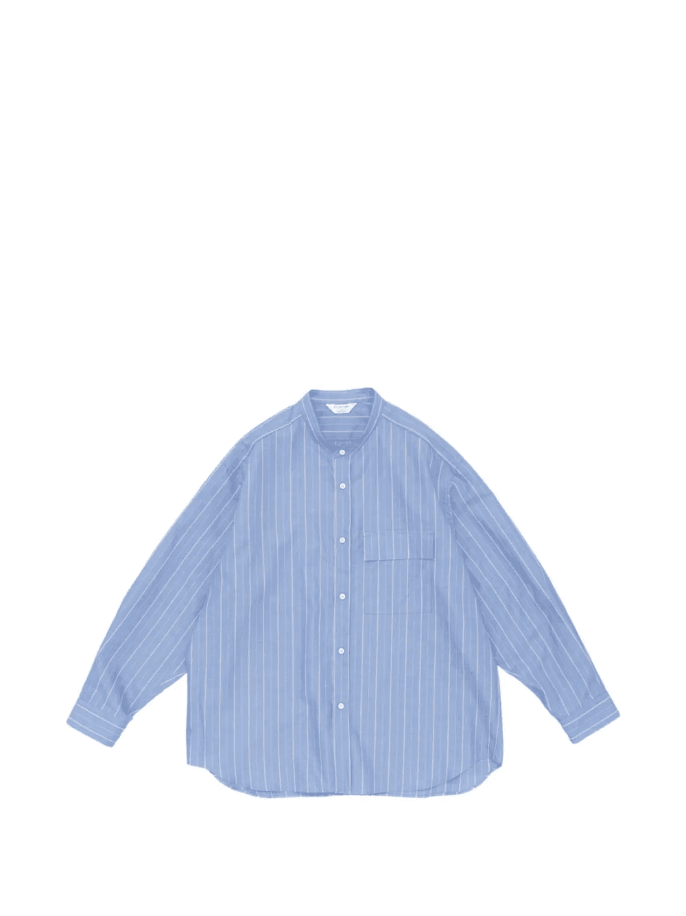 striped band-collar shirt - Image 1