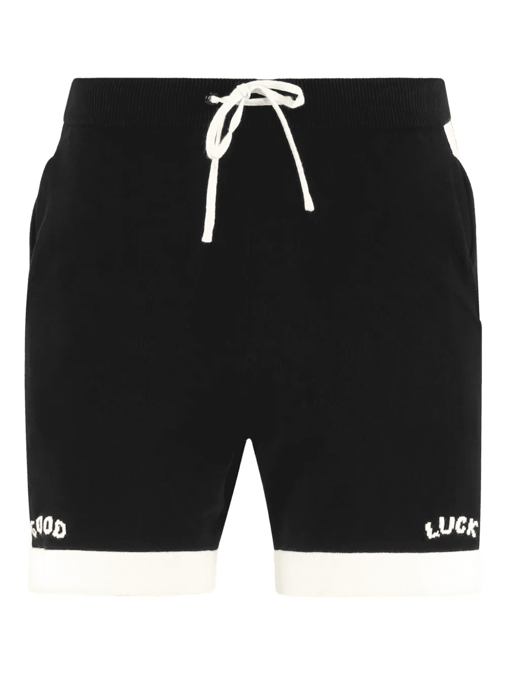 side-slit knitted shorts - Image 1