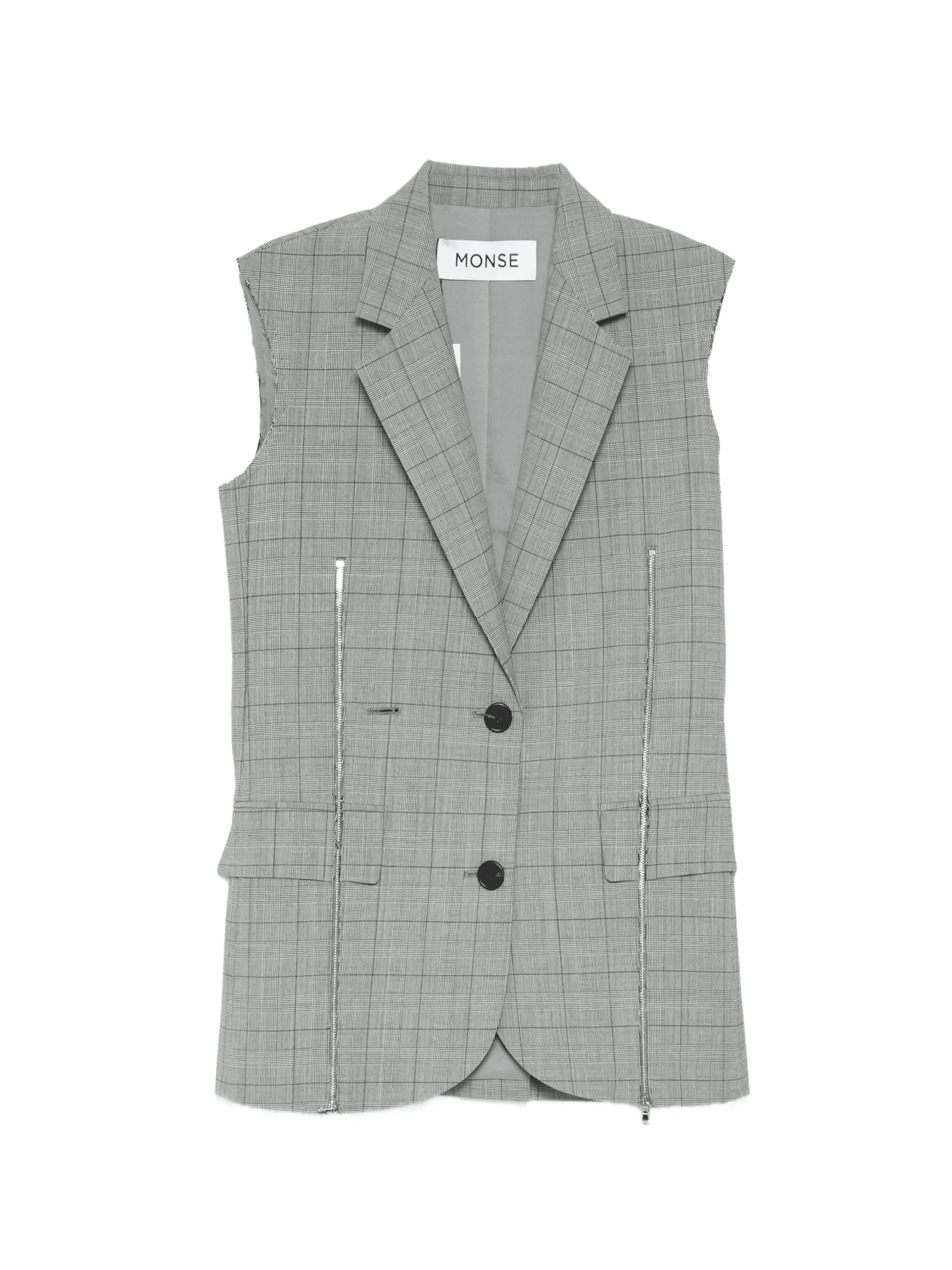 zipper tailored vest - Image 1