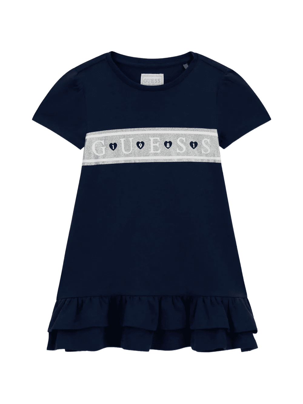logo-print ruffled dress - Image 1