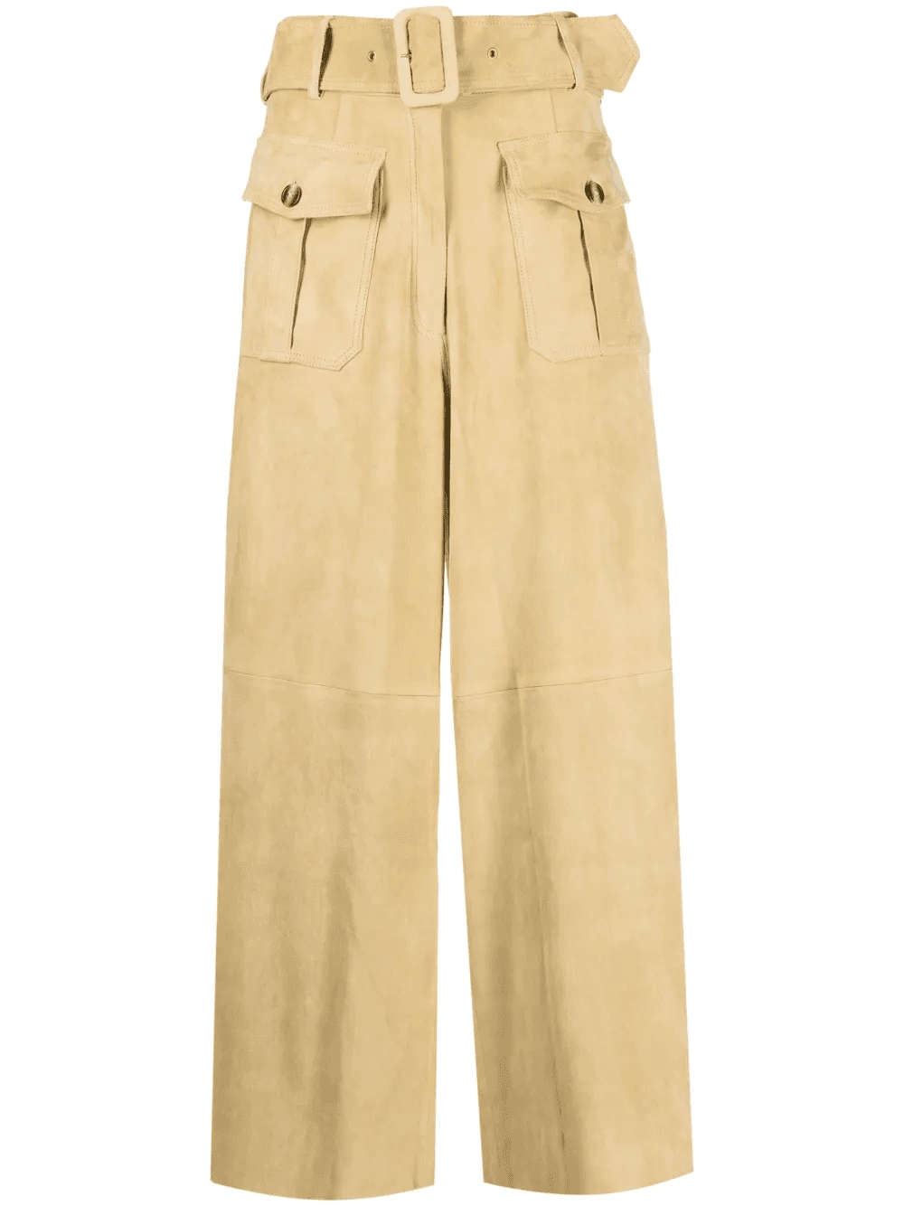 wide-leg suede trousers - Image 1