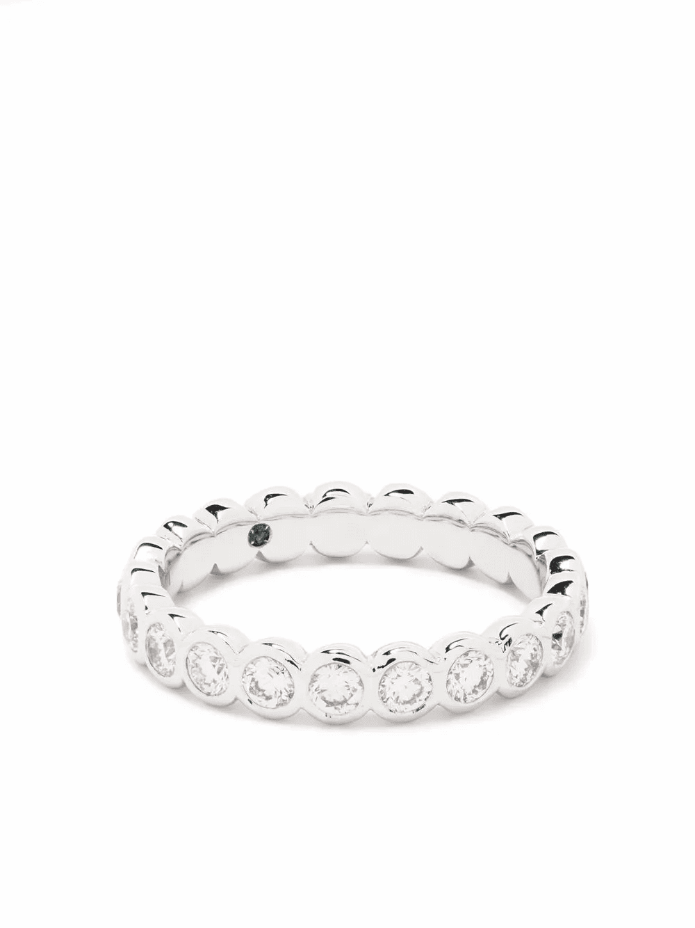 18kt recycled white gold Origine laboratory-grown diamond band ring - Image 1