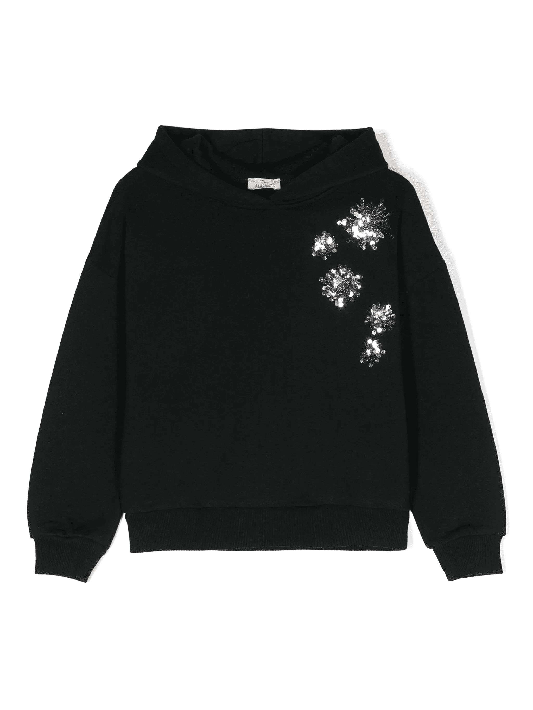 sequin-embroidered hoodie - Image 1