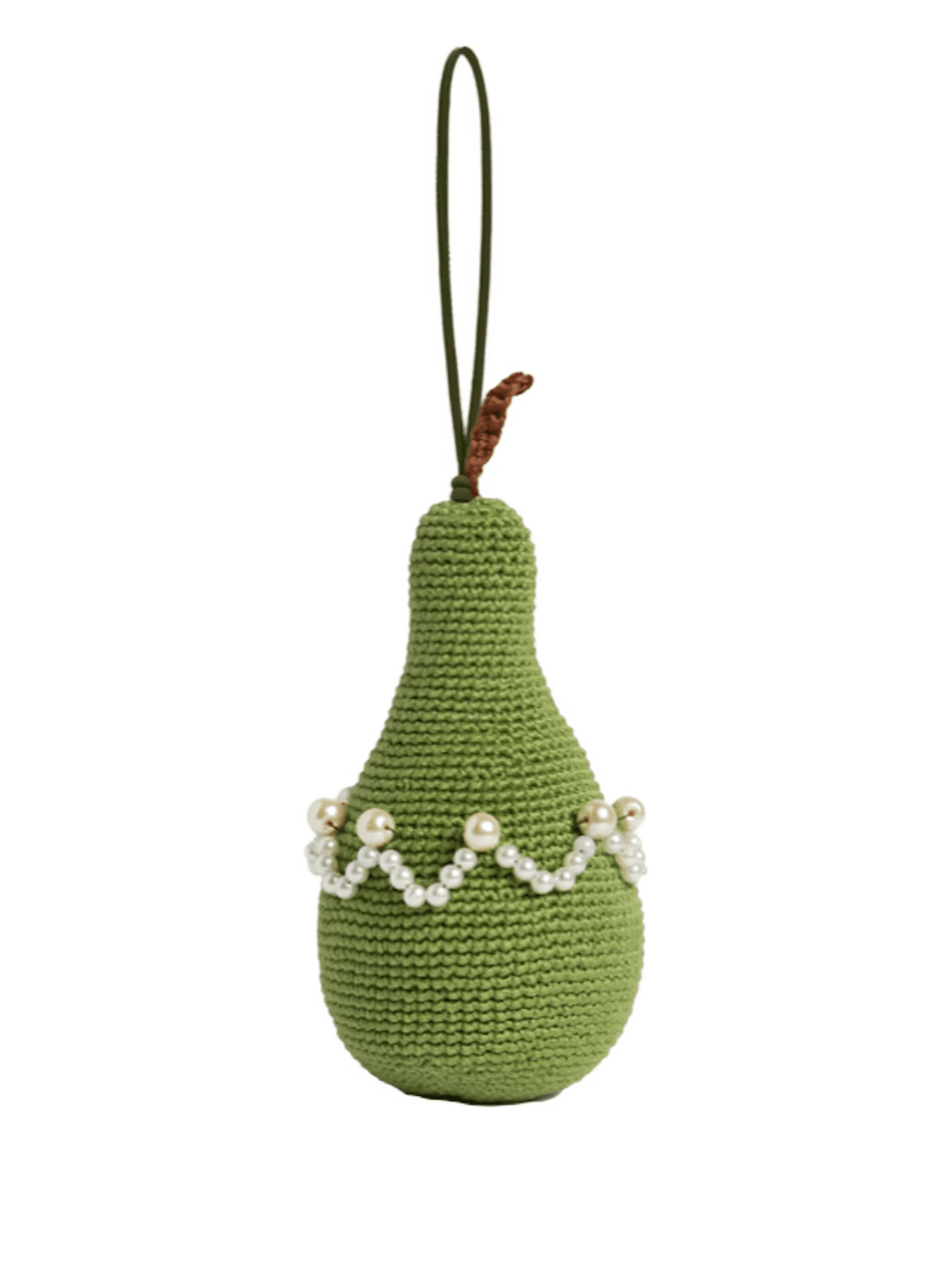 crochet pear bag charm - Image 1