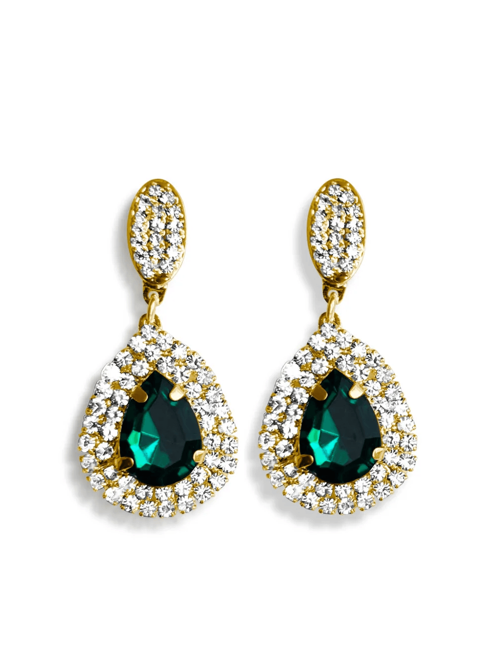 rhinestone-embellished earrings - Image 1