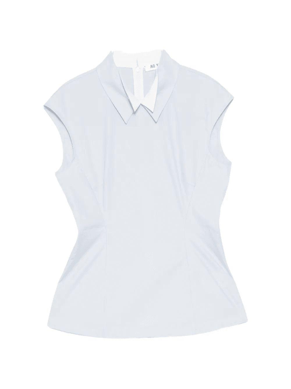 collared sleeveless blouse - Image 1